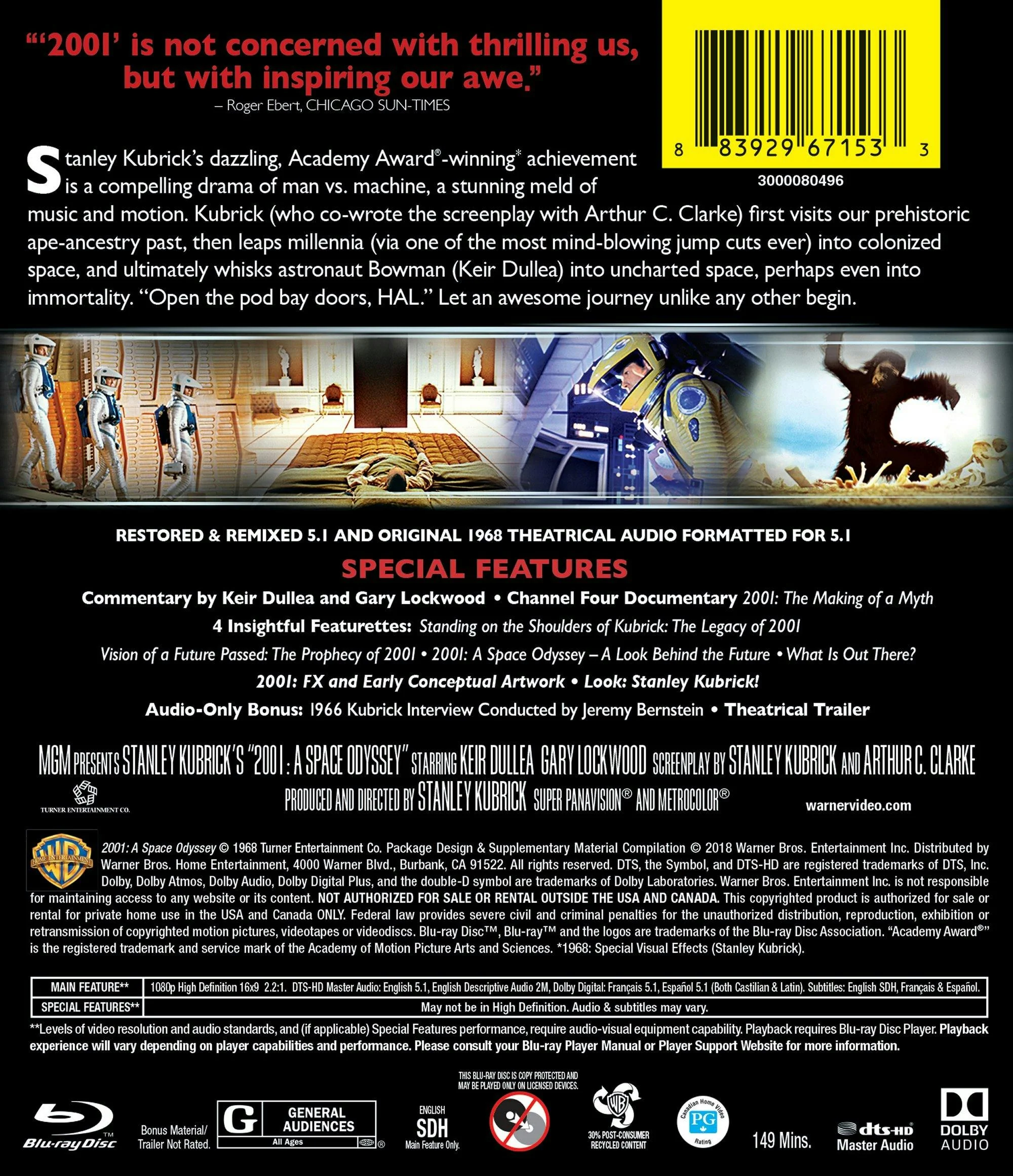 2001 - A Space Odyssey (Blu-ray Remastered) [Blu-ray] - Image 2
