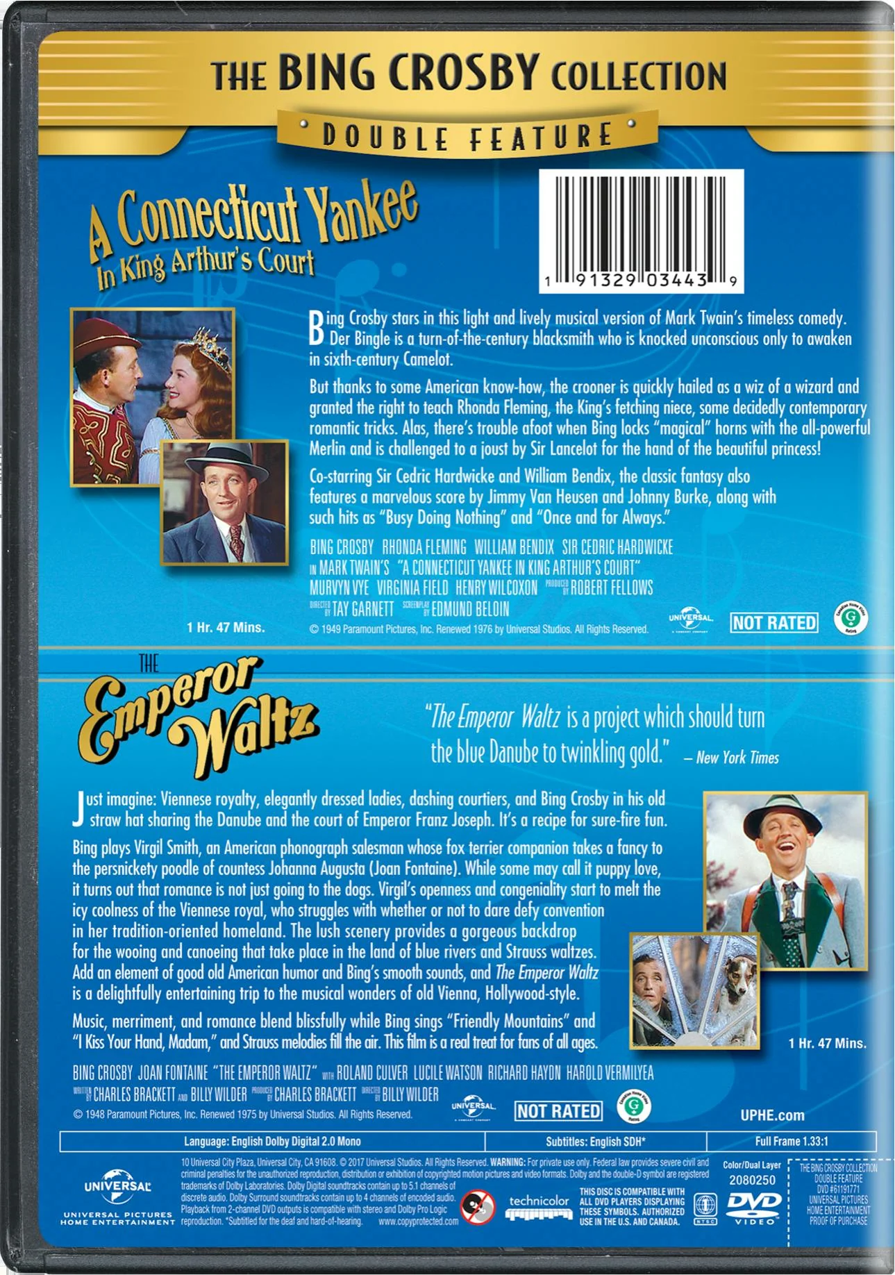 A Connecticut Yankee in King Arthur's Court/The Emperor Waltz (DVD Double Feature) [DVD] - Image 2