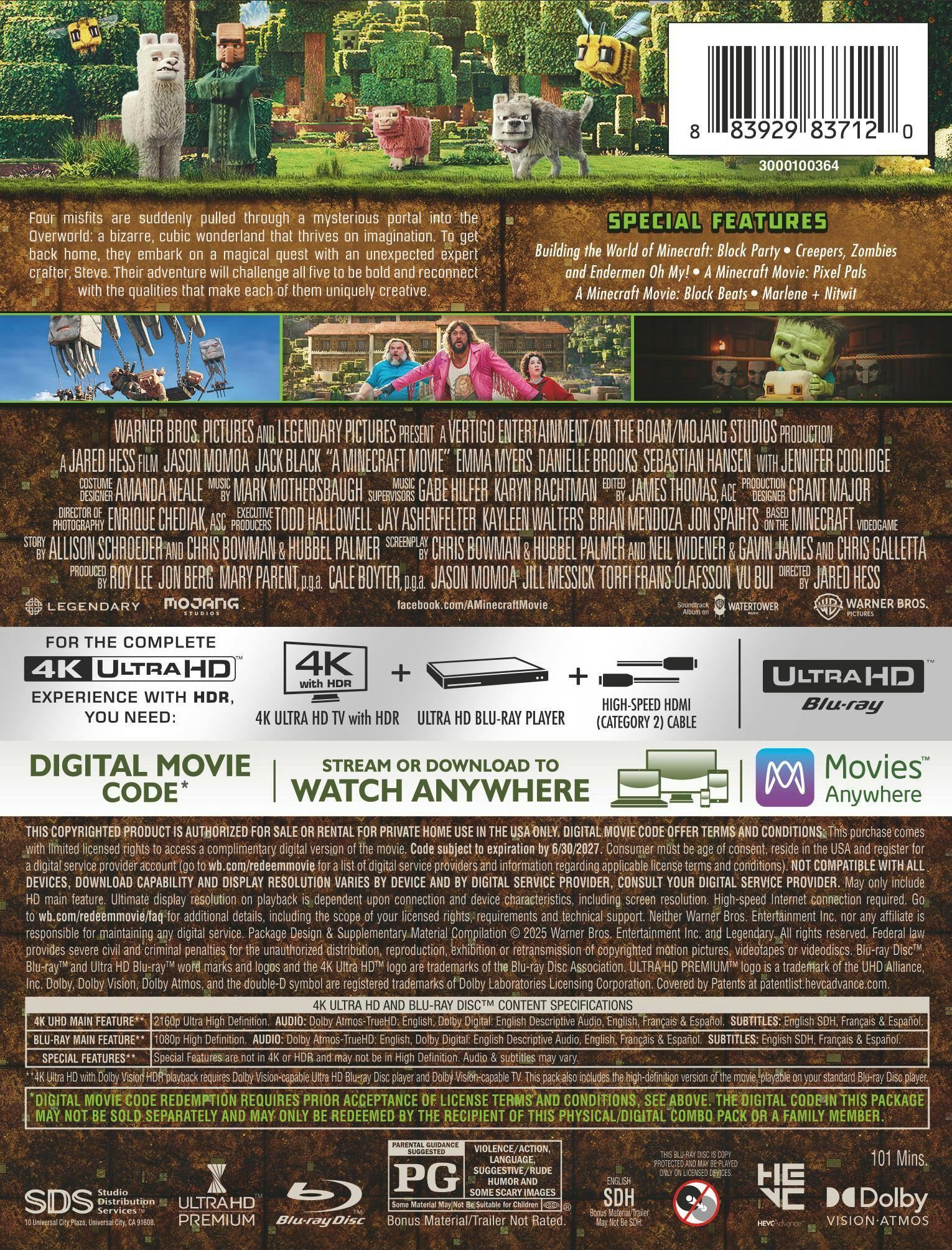 A Minecraft Movie (Limited Edition 4K Ultra HD Steelbook + Blu-ray) [UHD] - Image 3