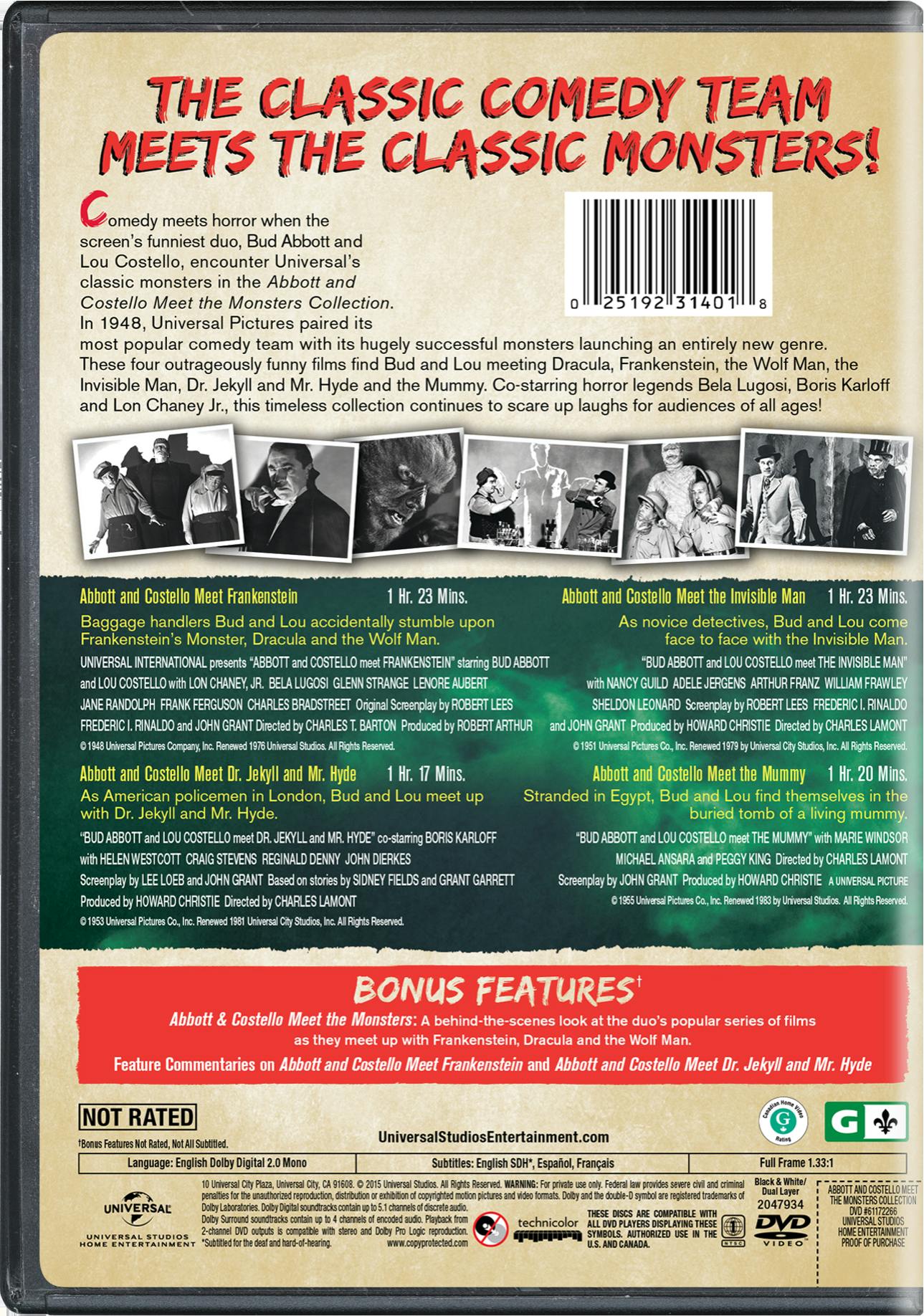 Abbott and Costello Meet the Monsters Collection (DVD New Box Art) [DVD] - Image 2