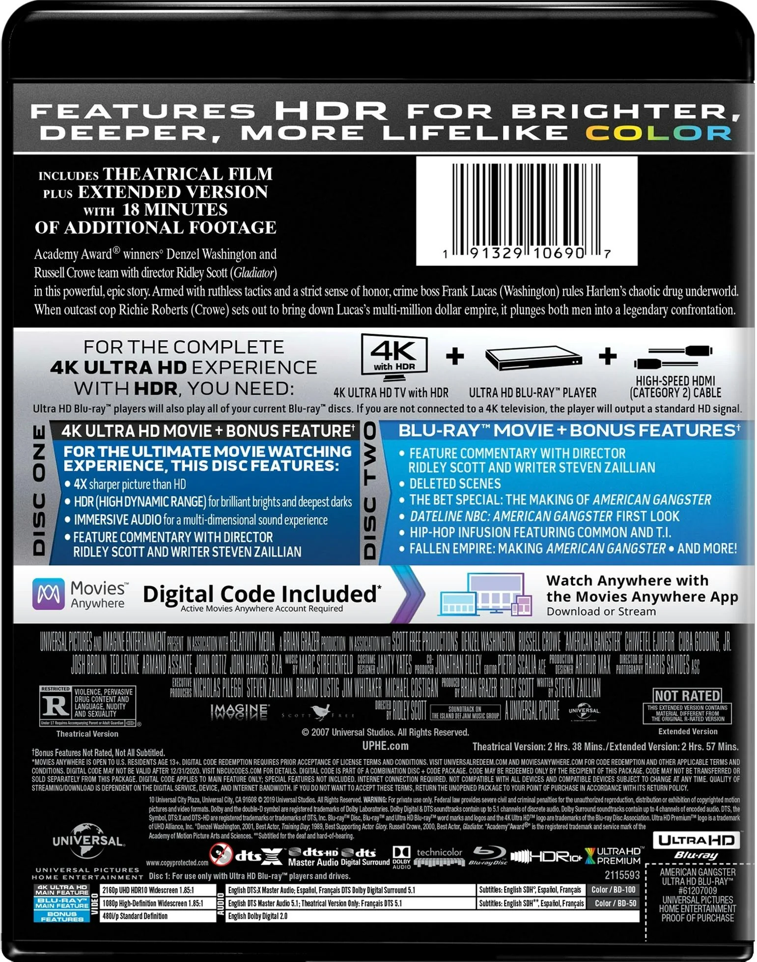 American Gangster (4K Ultra HD) [UHD] - Image 2