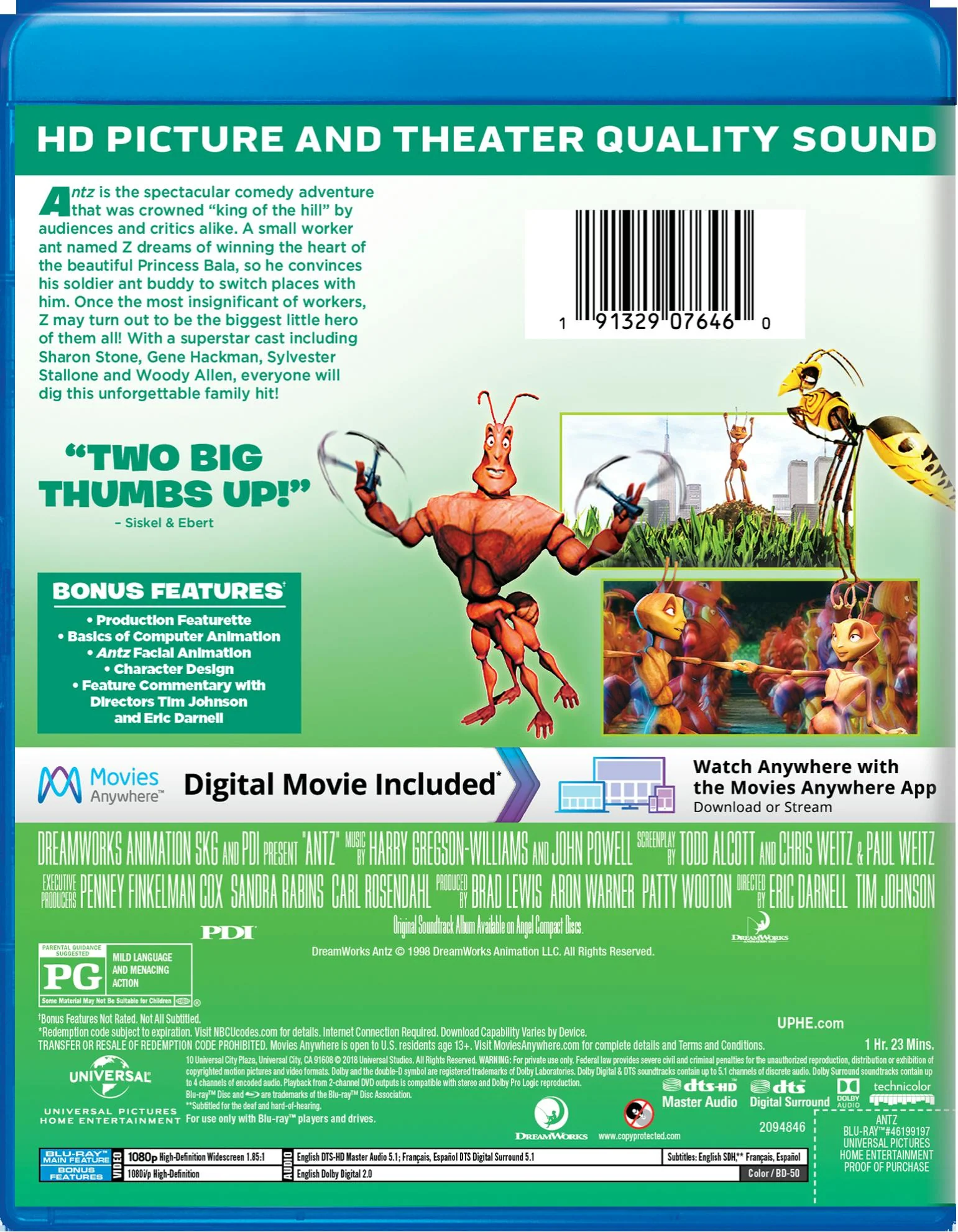 Antz (Blu-ray + Digital HD) [Blu-ray] - Image 2