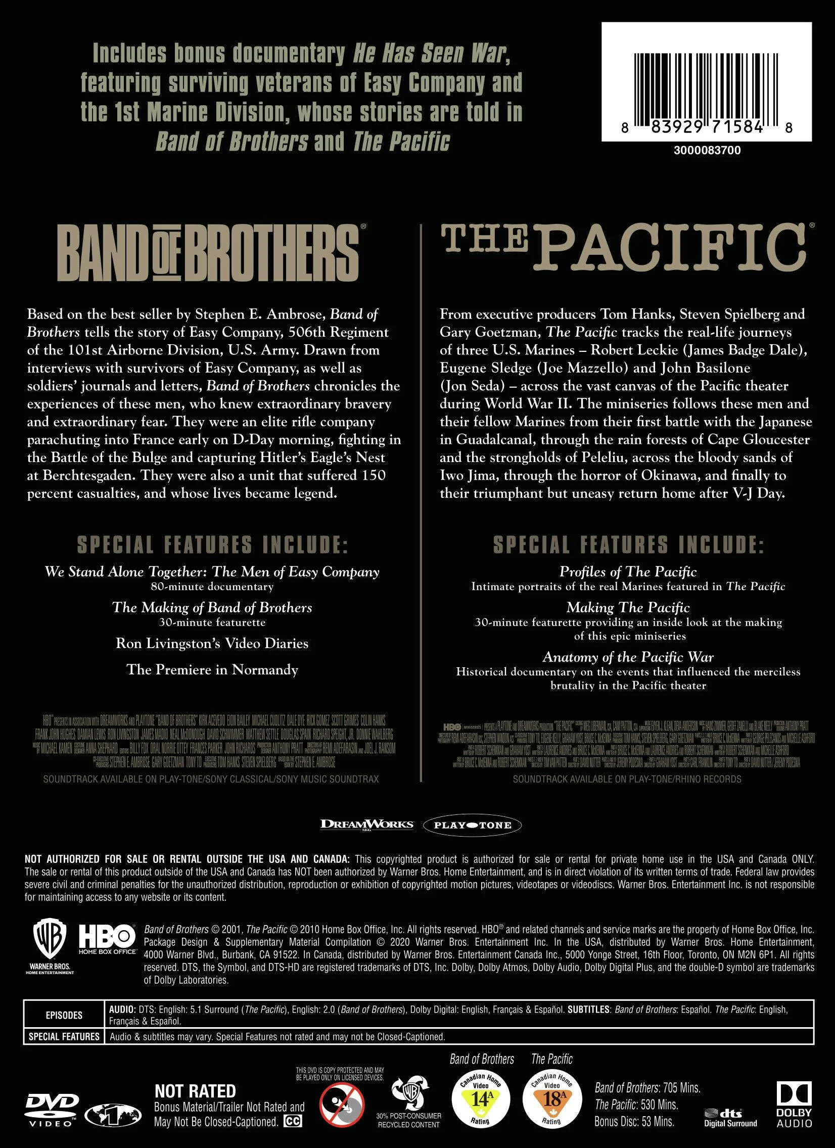 Band of Brothers/The Pacific (Box Set) [DVD] - Image 2