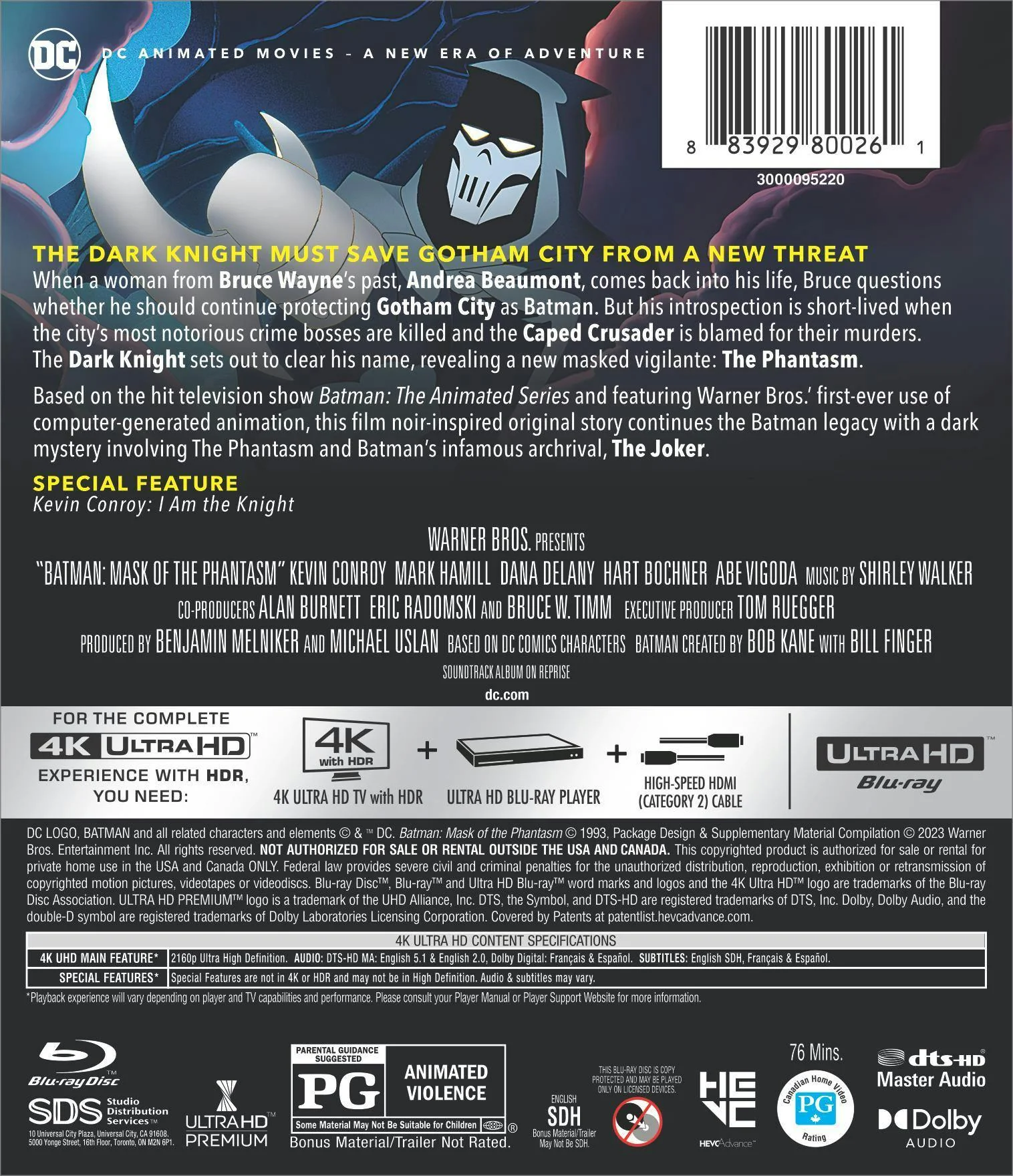 Batman: Mask of the Phantasm (4K Ultra HD) [UHD] - Image 3