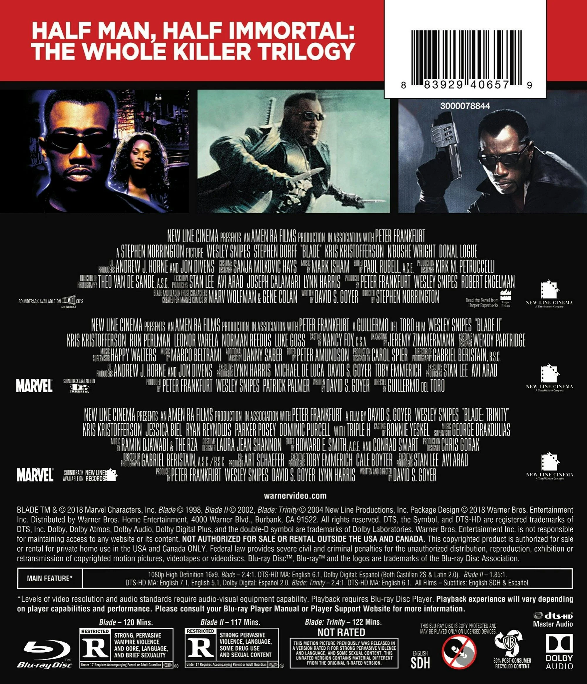 Blade 1-3 (Box Set) [Blu-ray] - Image 2