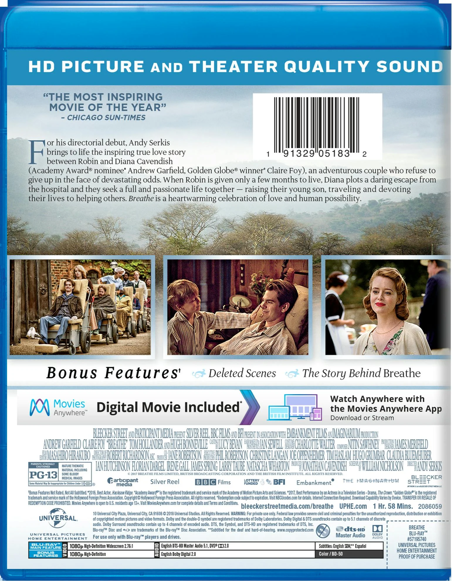 Breathe (Blu-ray + Digital HD) [Blu-ray] - Image 2