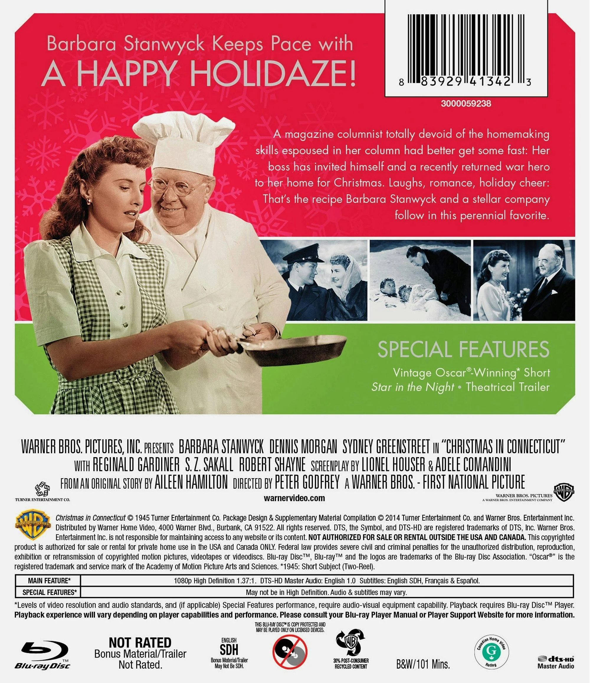Christmas in Connecticut [Blu-ray] - Image 2