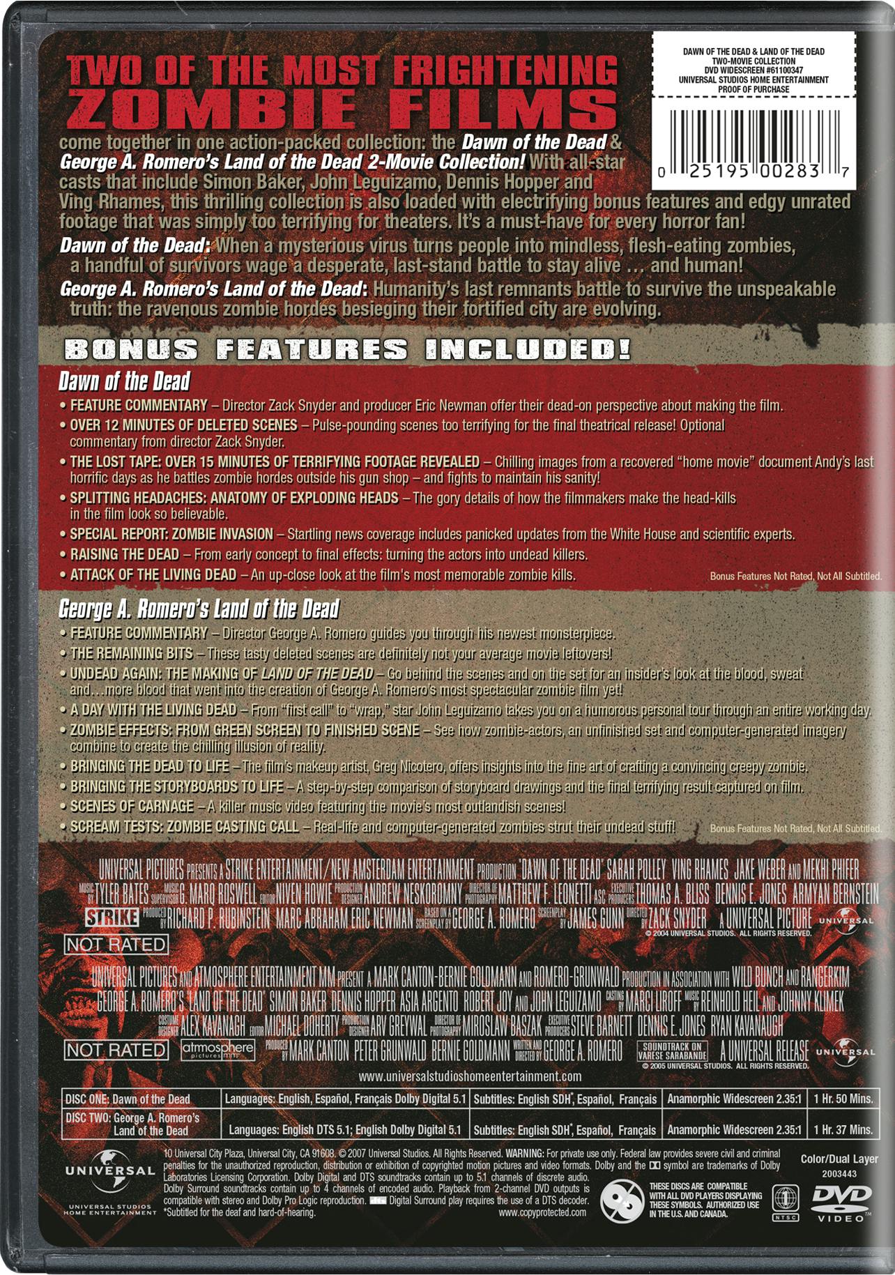Dawn of the Dead/George A. Romero's Land of the Dead (DVD Set) [DVD] - Image 3