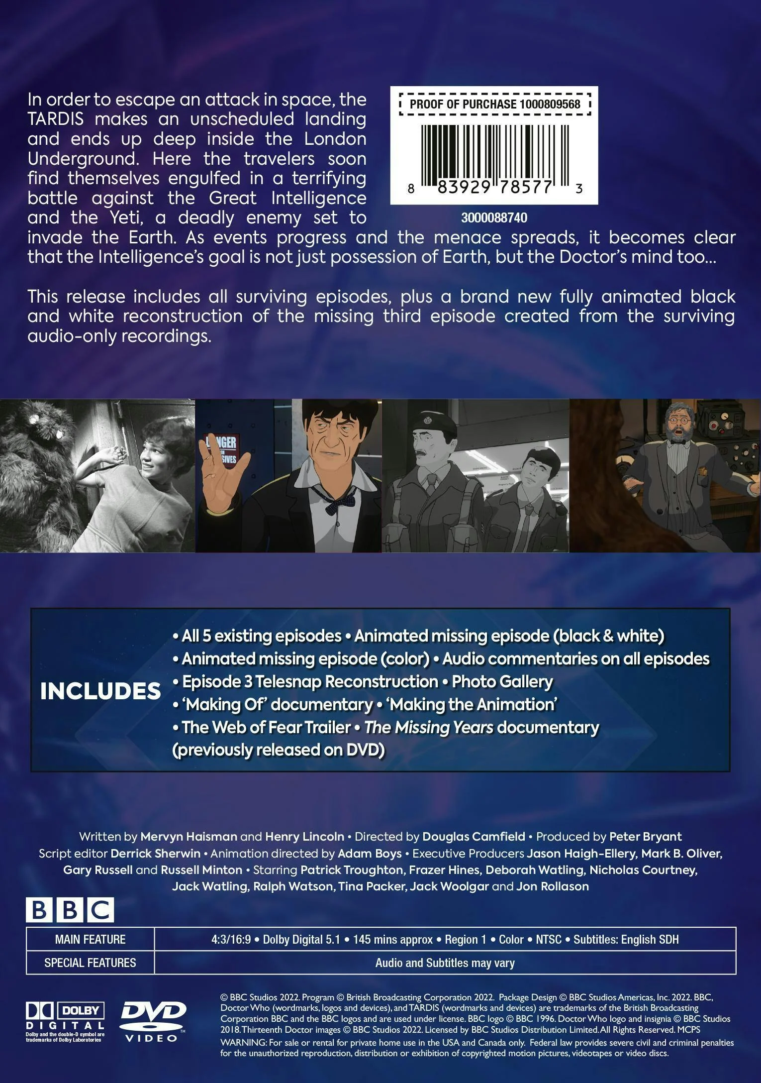 Doctor Who: The Web of Fear (DVD Special Edition) [DVD] - Image 2