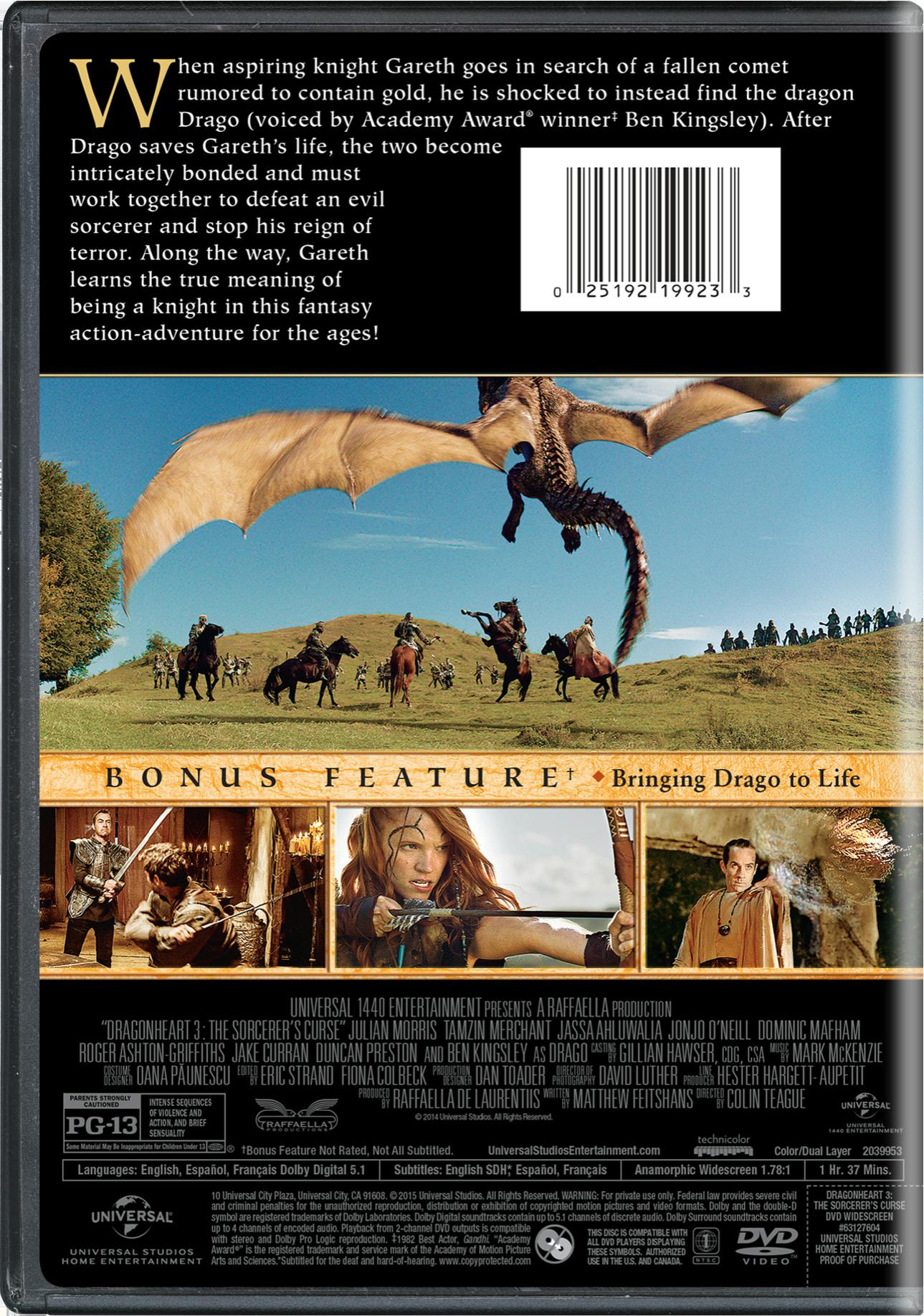 Dragonheart 3 - The Sorcerer's Curse [DVD] - Image 2