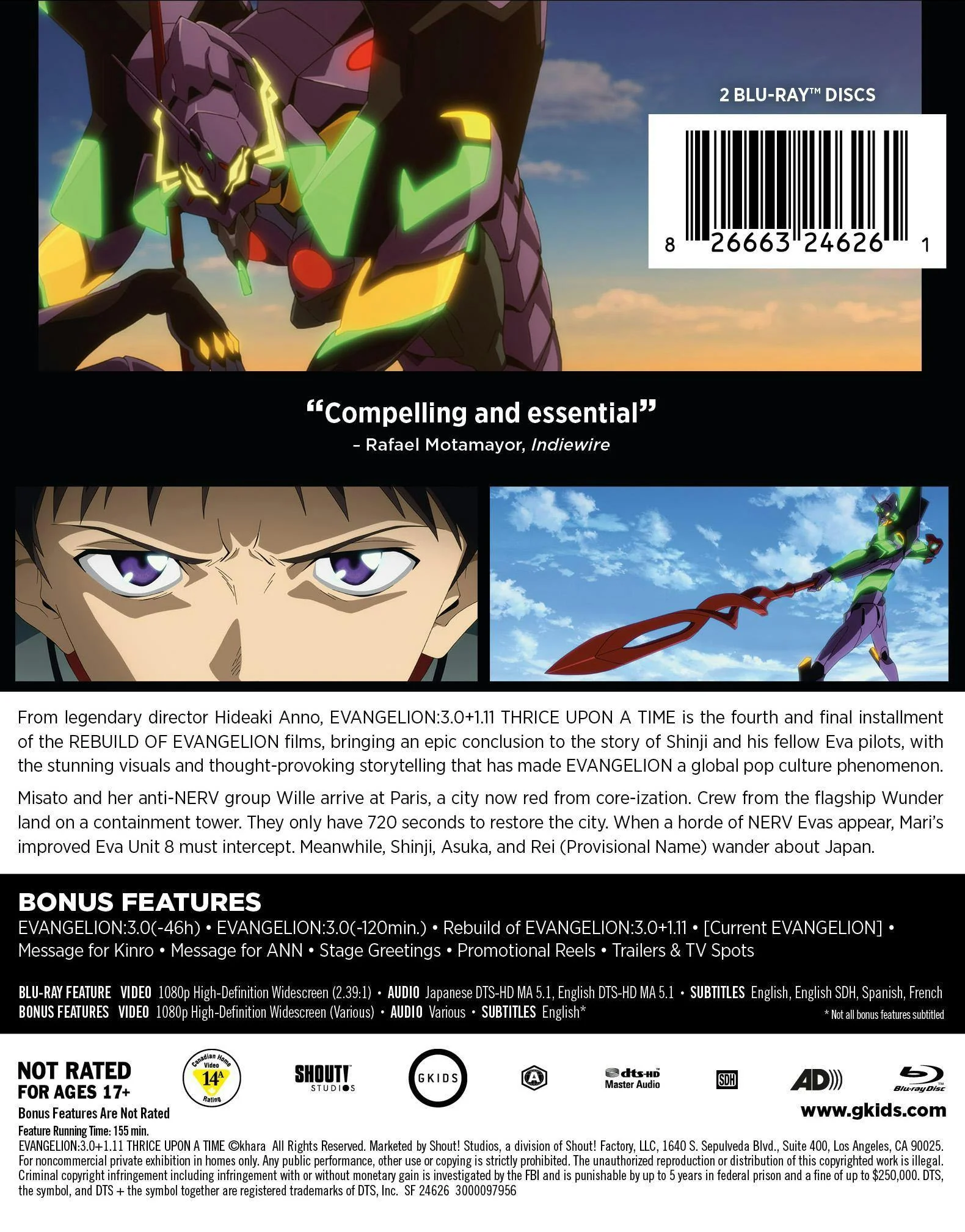 EVANGELION:3.0+1.11 THRICE UPON A TIME [Limited Edition Steelbook] (Limited Edition Steelbook) [Blu-ray] - Image 3