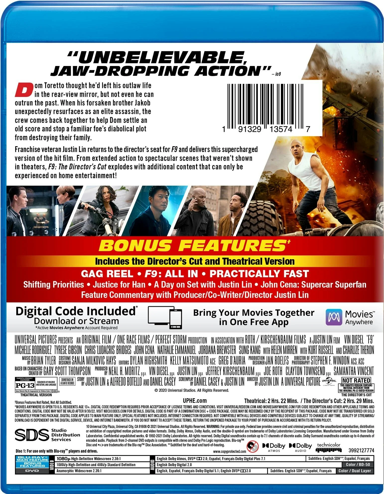 F9: The Fast Saga (with DVD) [Blu-ray] - Image 3