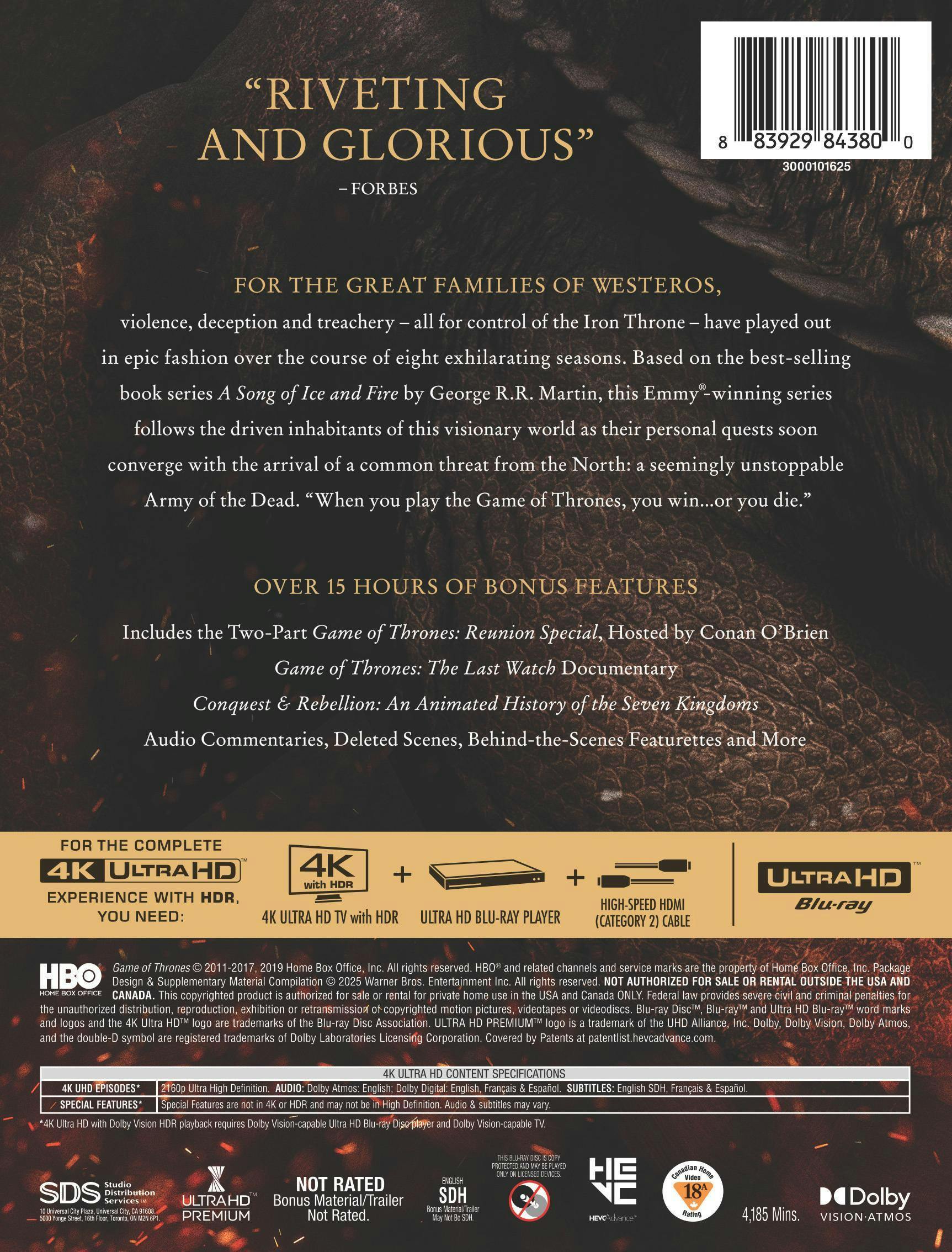 Game of Thrones: The Complete Collection - Repackaged (4K Ultra HD) [UHD] - Image 3