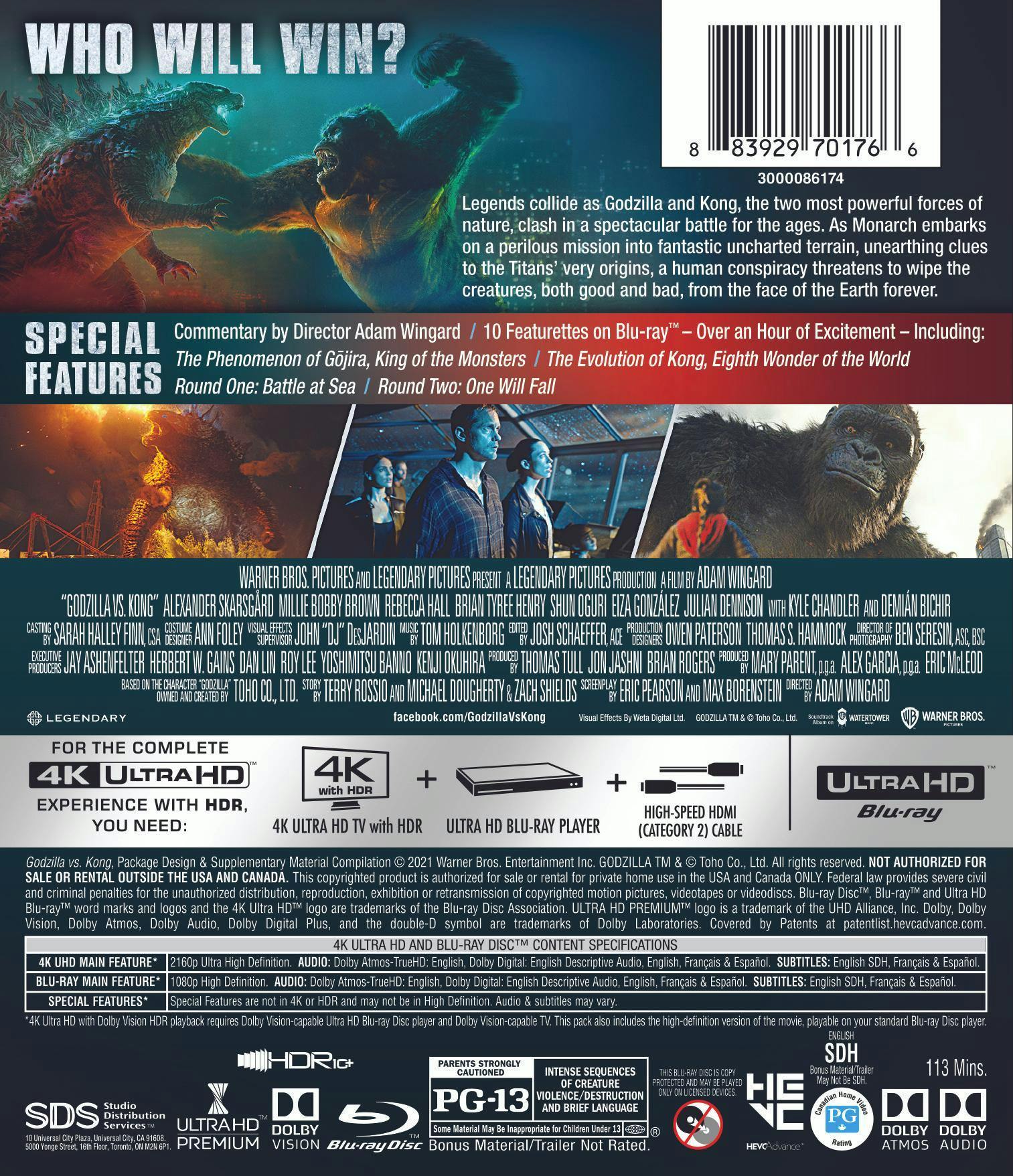 Godzilla Vs Kong (4K Ultra HD + Blu-ray) [UHD] - Image 3