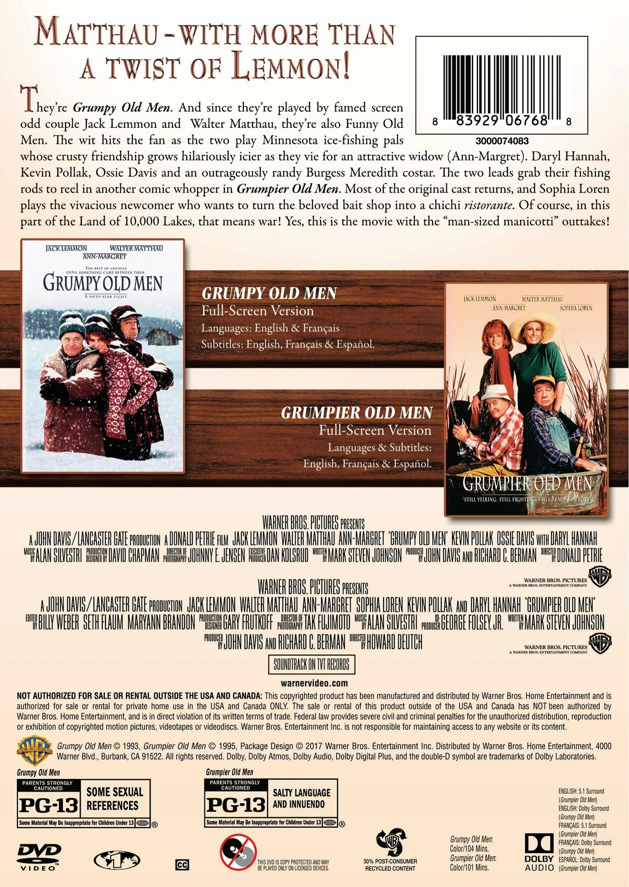 Grumpy Old Men/Grumpier Old Men (DVD Double Feature) [DVD] - Image 2