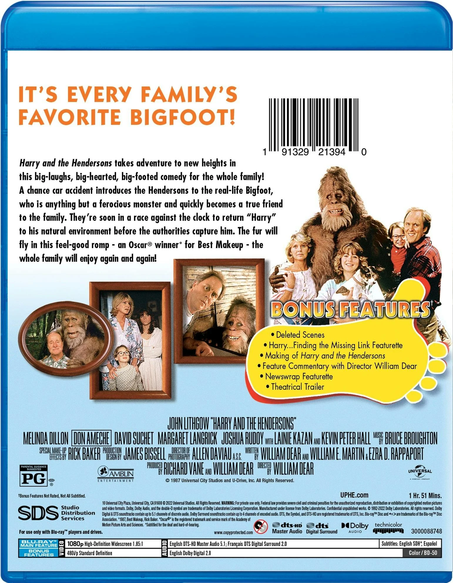 Harry and the Hendersons [Blu-ray] - Image 2