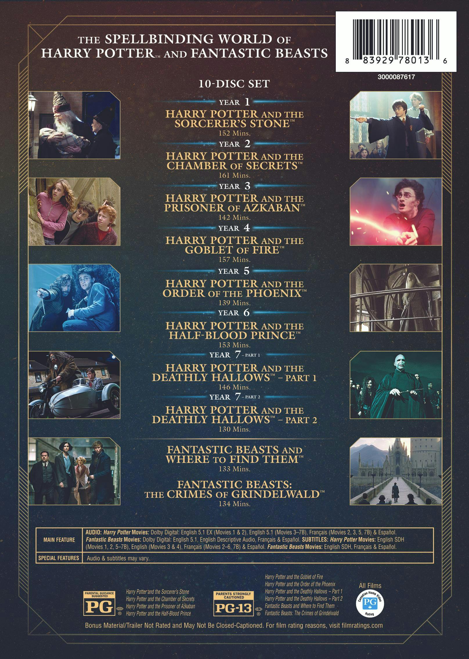 Harry Potter/Fantastic Beasts - 10-film Collection (Box Set) [DVD] - Image 2