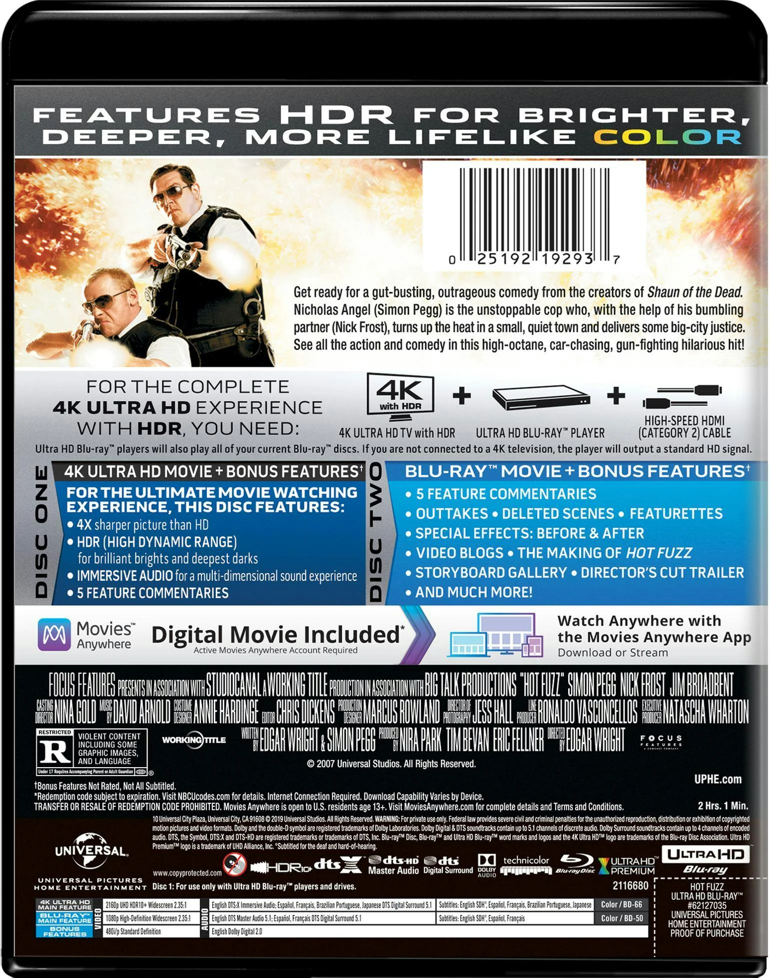 Hot Fuzz (4K Ultra HD + Blu-ray + Digital Copy) [UHD] - Image 3