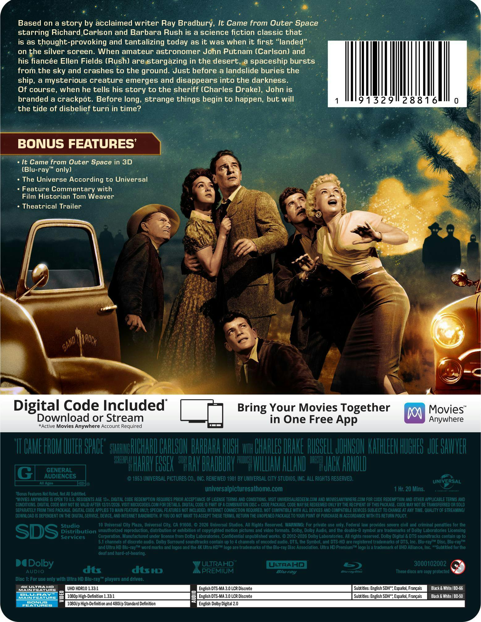 It Came From Outer Space (Limited Edition 4K Ultra HD Steelbook + Blu-ray + Digital) [UHD] - Image 3