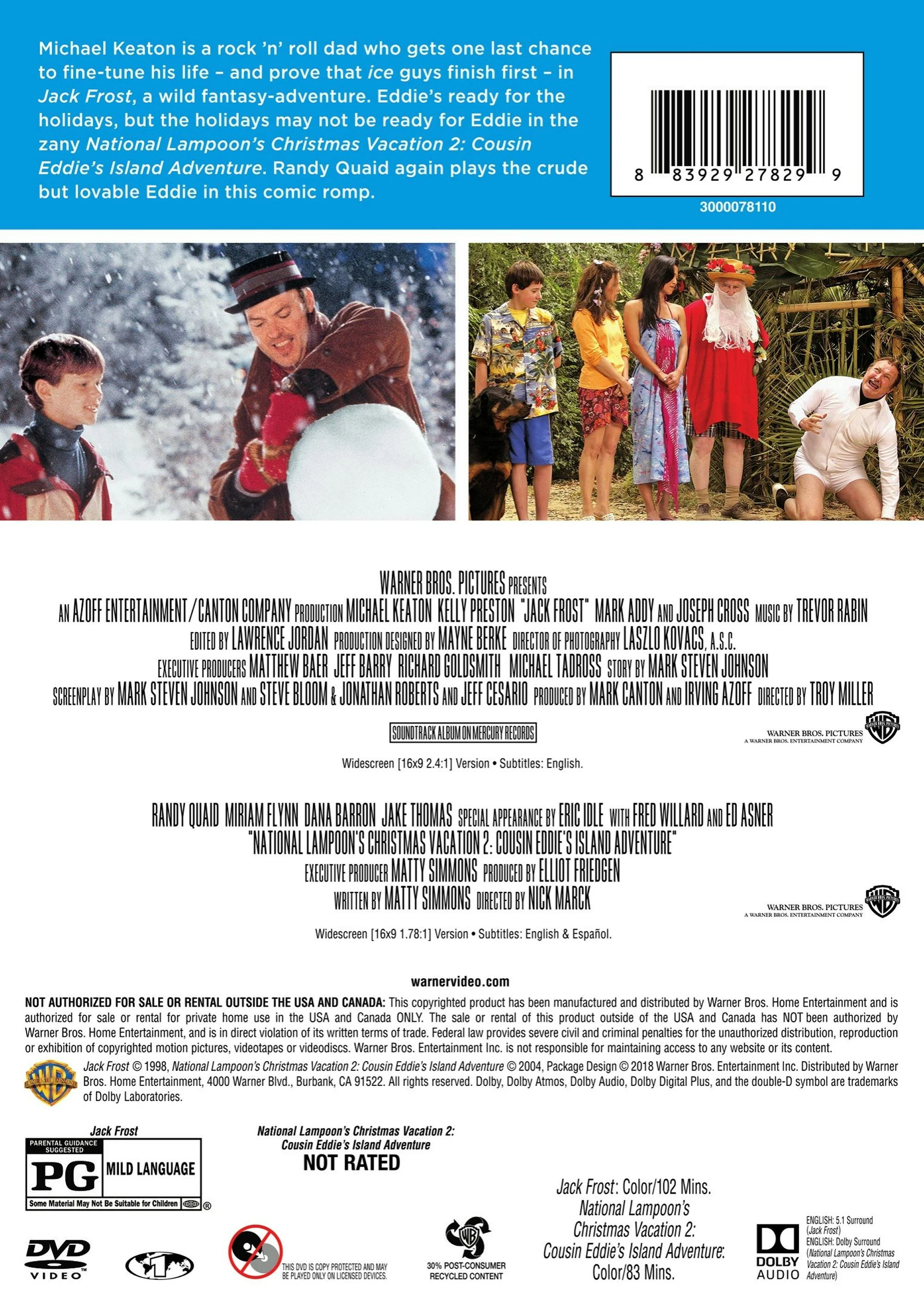 Jack Frost/National Lampoon's Christmas Vacation 2 (DVD Double Feature) [DVD] - Image 2