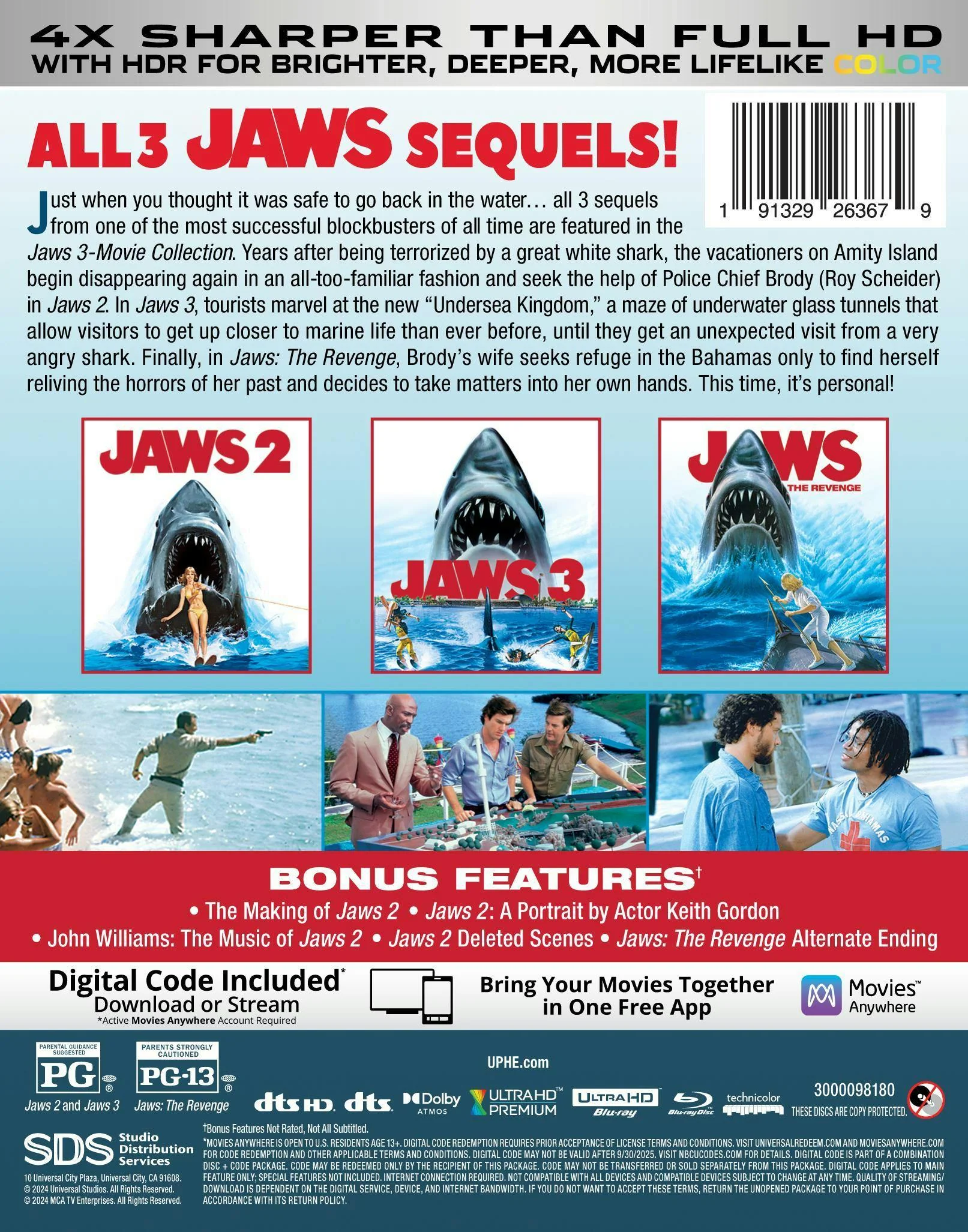 Jaws 3-Movie Collection - 4K Ultra HD + Blu-ray + Digital (4K Ultra HD + Blu-ray) [UHD] - Image 3