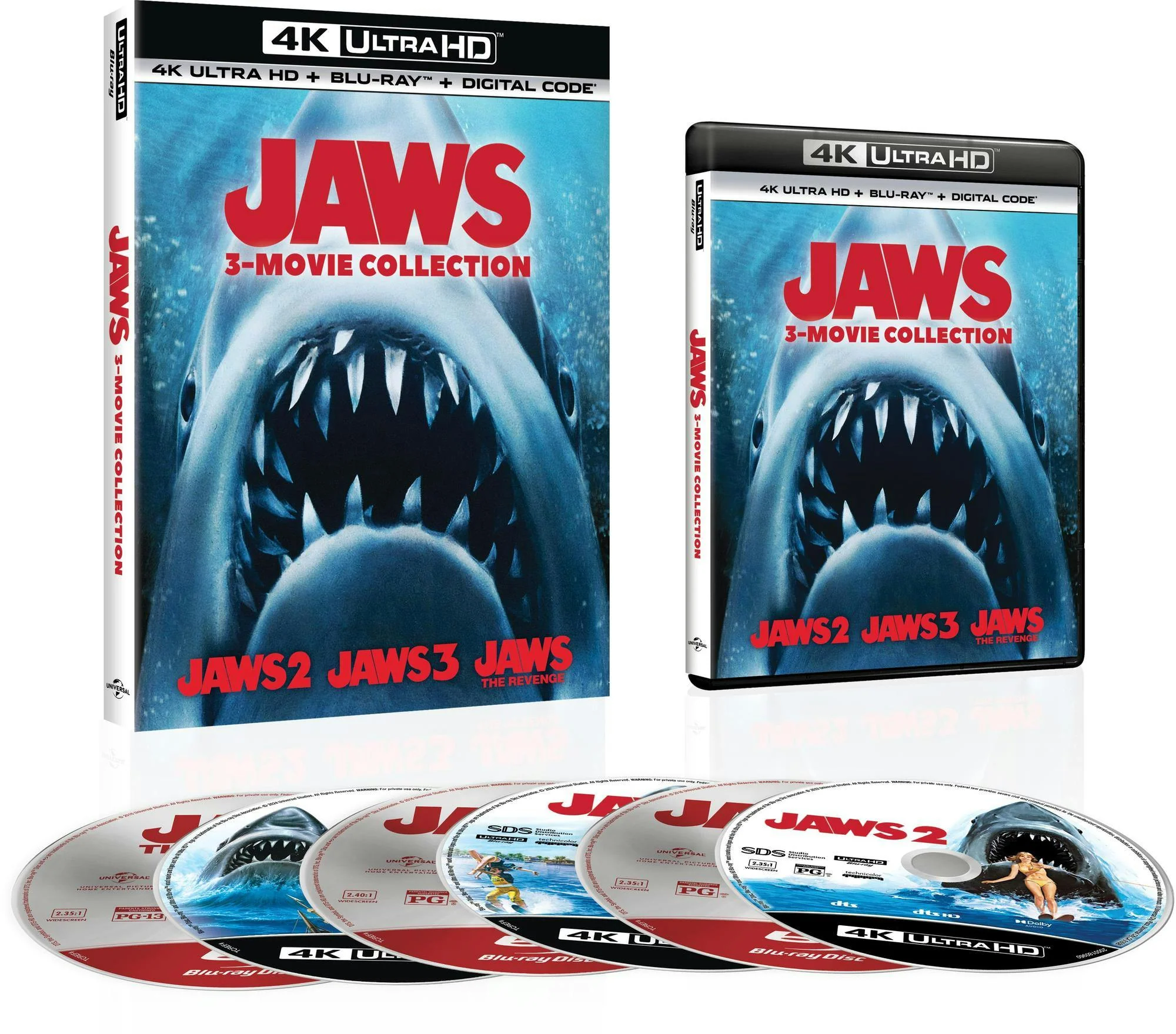 Jaws 3-Movie Collection - 4K Ultra HD + Blu-ray + Digital (4K Ultra HD + Blu-ray) [UHD] - Image 4