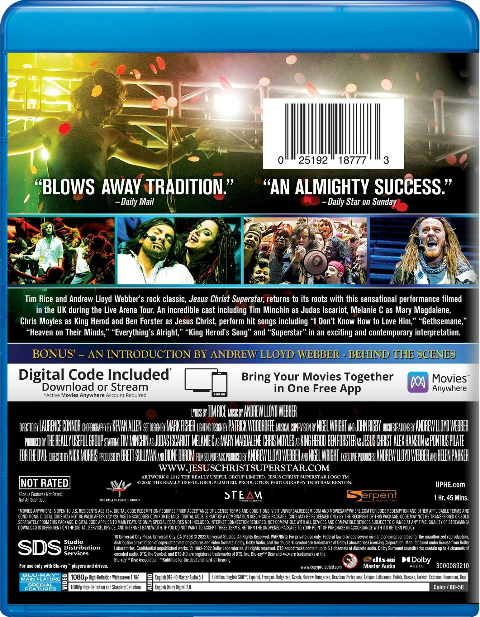 Jesus Christ Superstar - Live Arena Tour 2012 (Blu-ray + Digital Copy) [Blu-ray] - Image 2