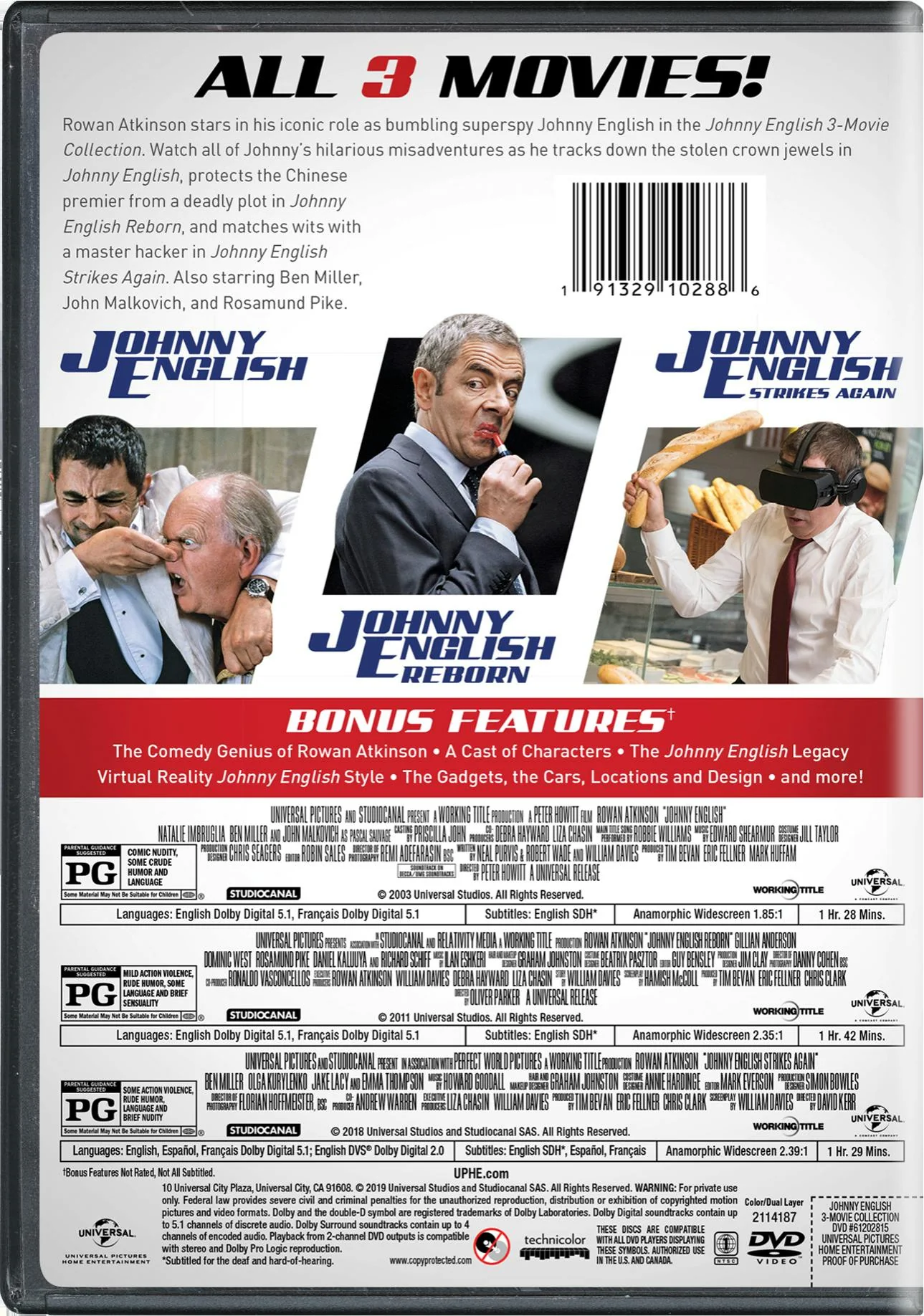 Johnny English: 3-movie Collection (DVD Set) [DVD] - Image 2