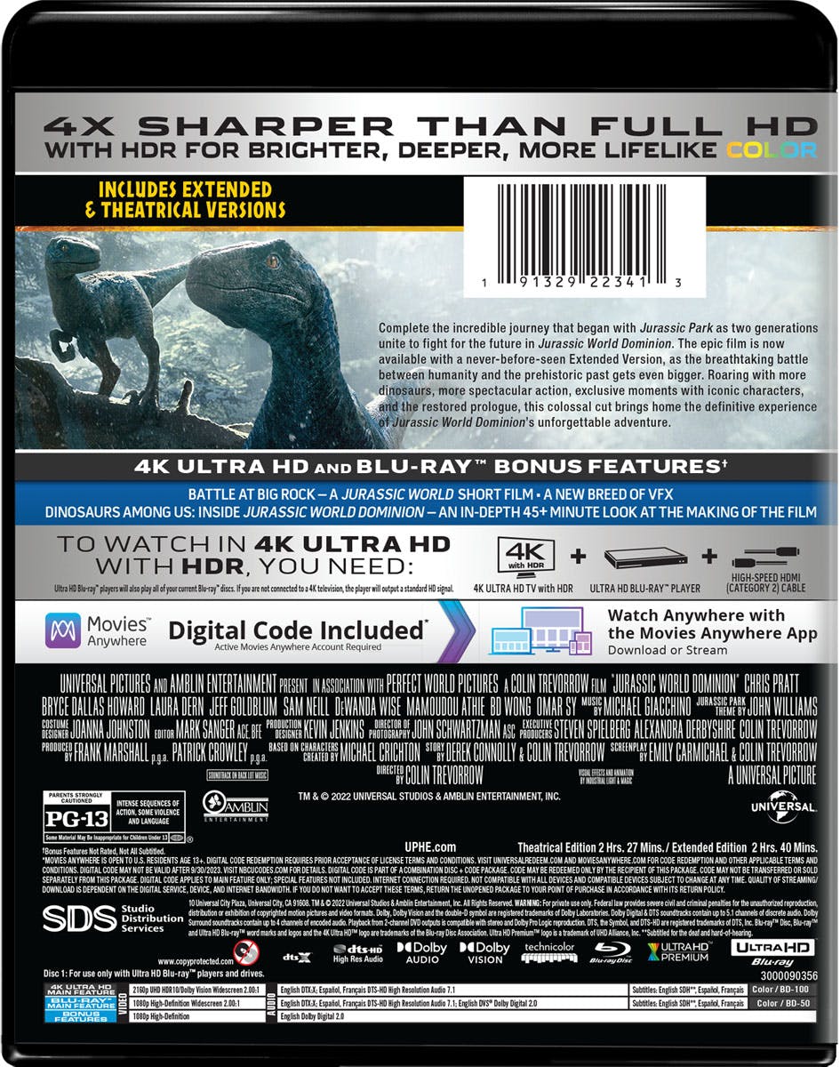 Jurassic World: Dominion (4K Ultra HD + Blu-ray) [UHD] - Image 3