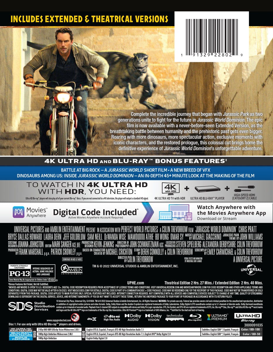 Jurassic World: Dominion Limited Edition SteelBook (Blu-ray + Digital) [UHD] - Image 4