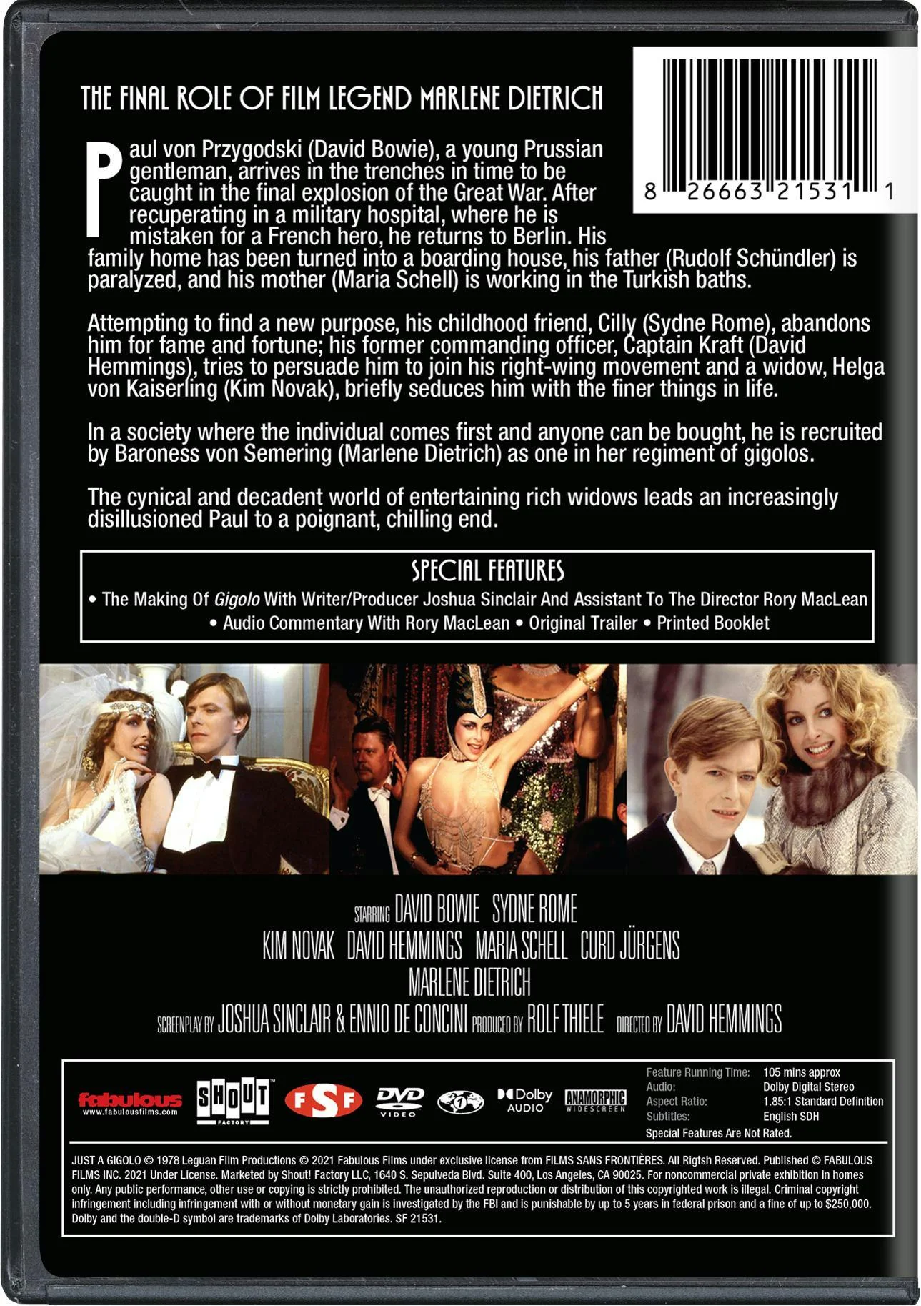 Just a Gigolo [DVD] - Image 3