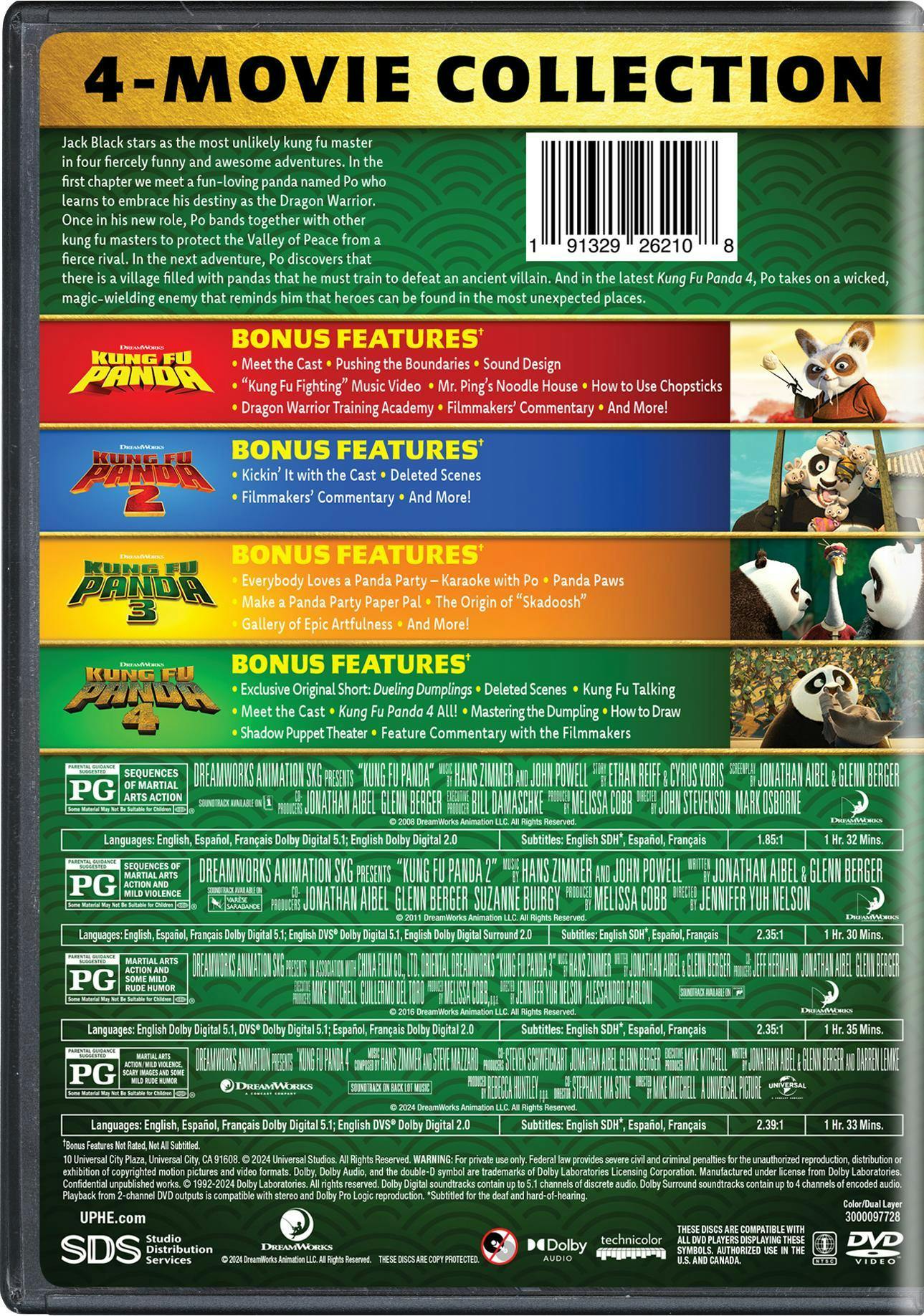 Kung Fu Panda: 4 Movie Collection [DVD] - Image 3