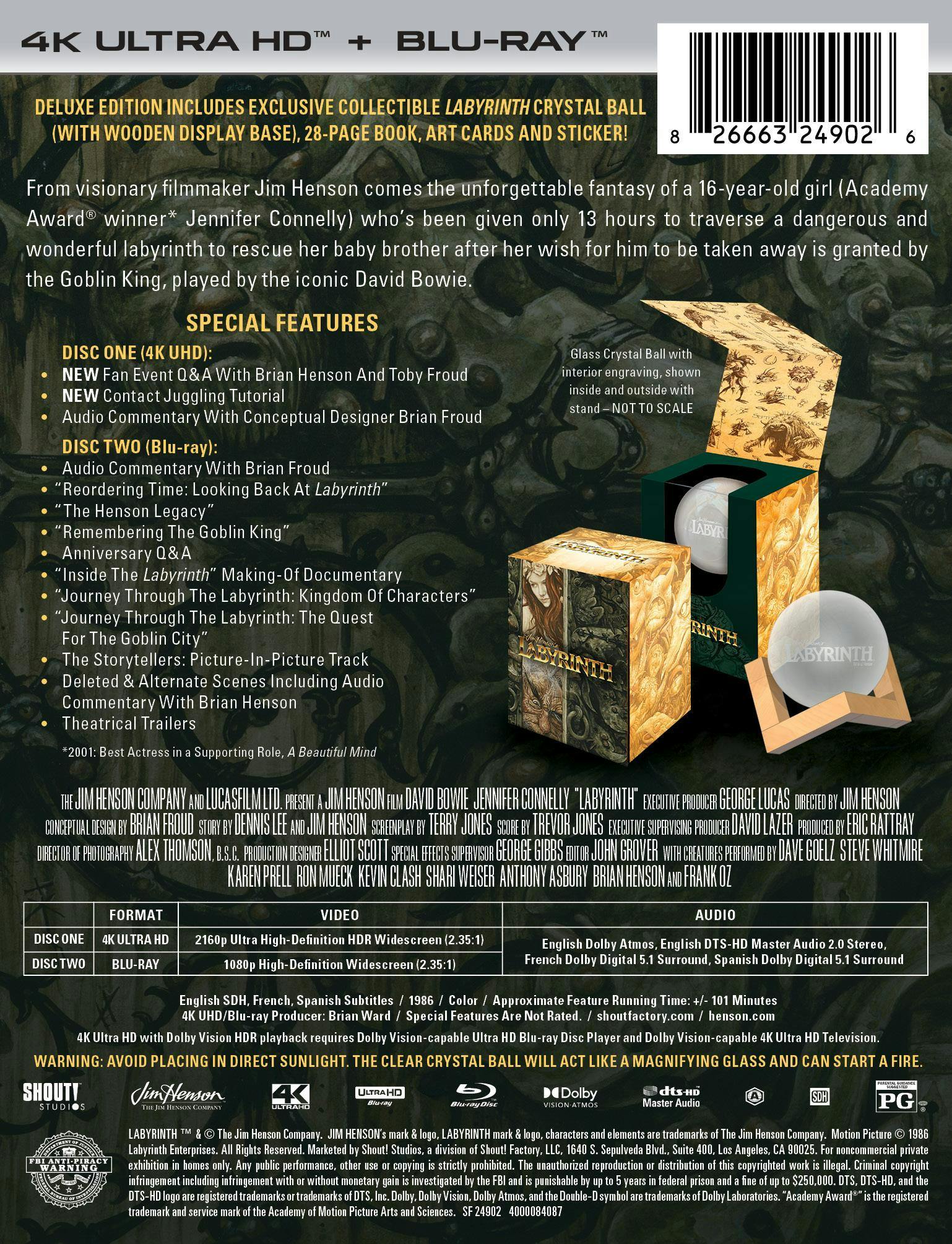 Labyrinth (1986) - Limited Edition Collector's Set (4K Ultra HD + Blu-ray) [UHD] - Image 4