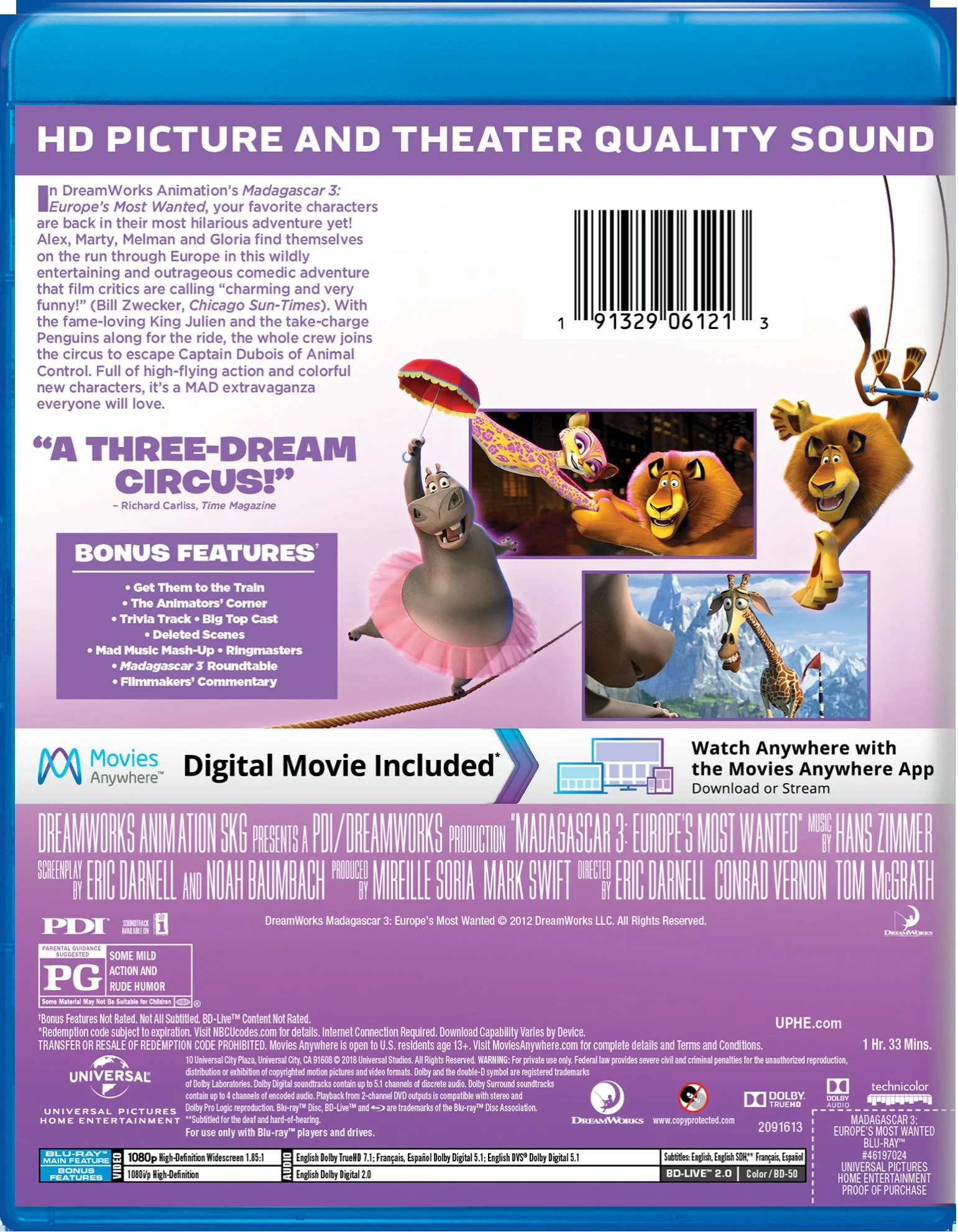 Madagascar 3 - Europe's Most Wanted (Blu-ray New Box Art) [Blu-ray] - Image 2