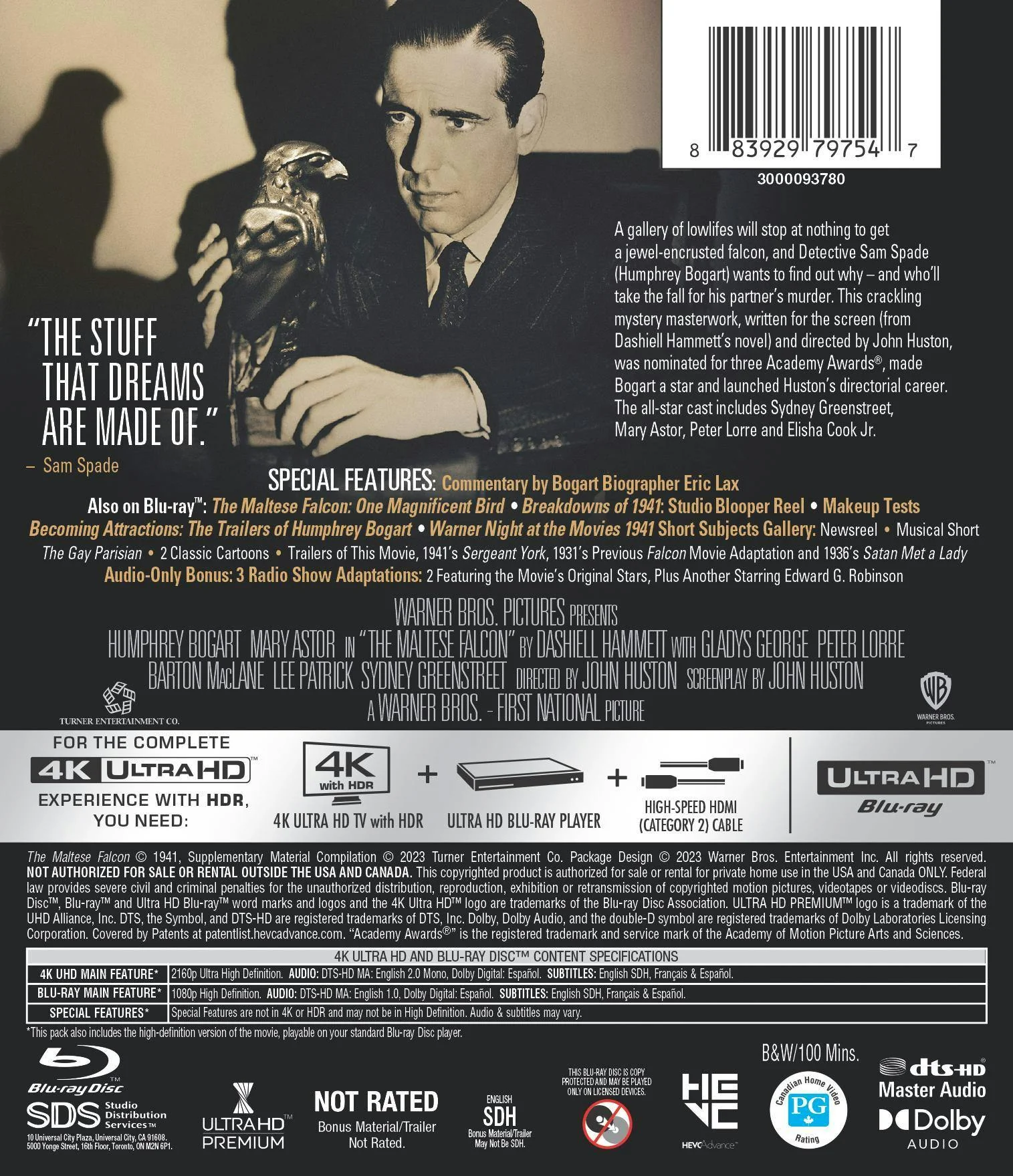 The Maltese Falcon (4K Ultra HD + Blu-ray) [UHD] - Image 3