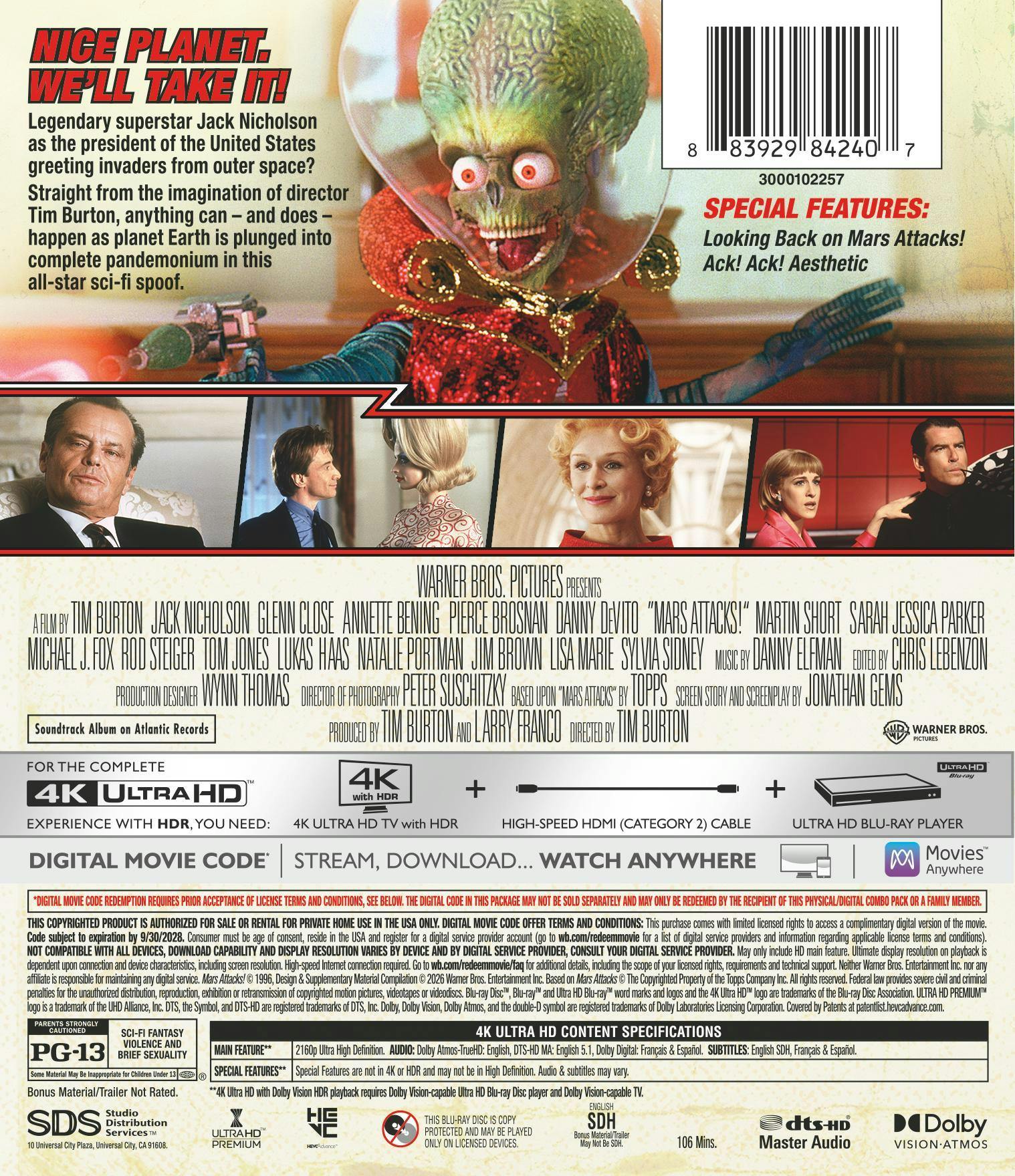 Mars Attacks! (4K Ultra HD + Digital) [UHD] - Image 3