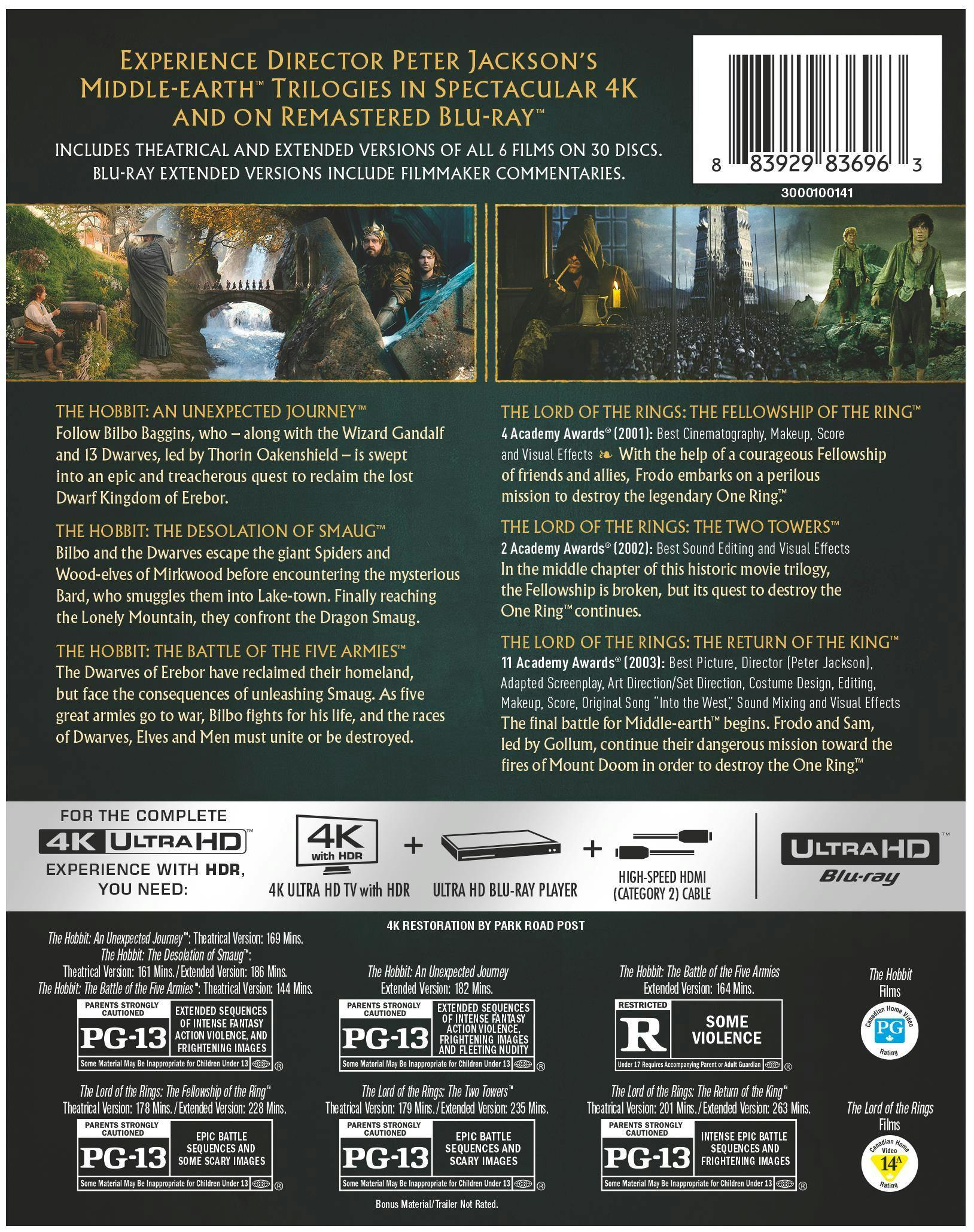 Middle-Earth 6-Film Collection (4K Ultra HD) [UHD] - Image 3