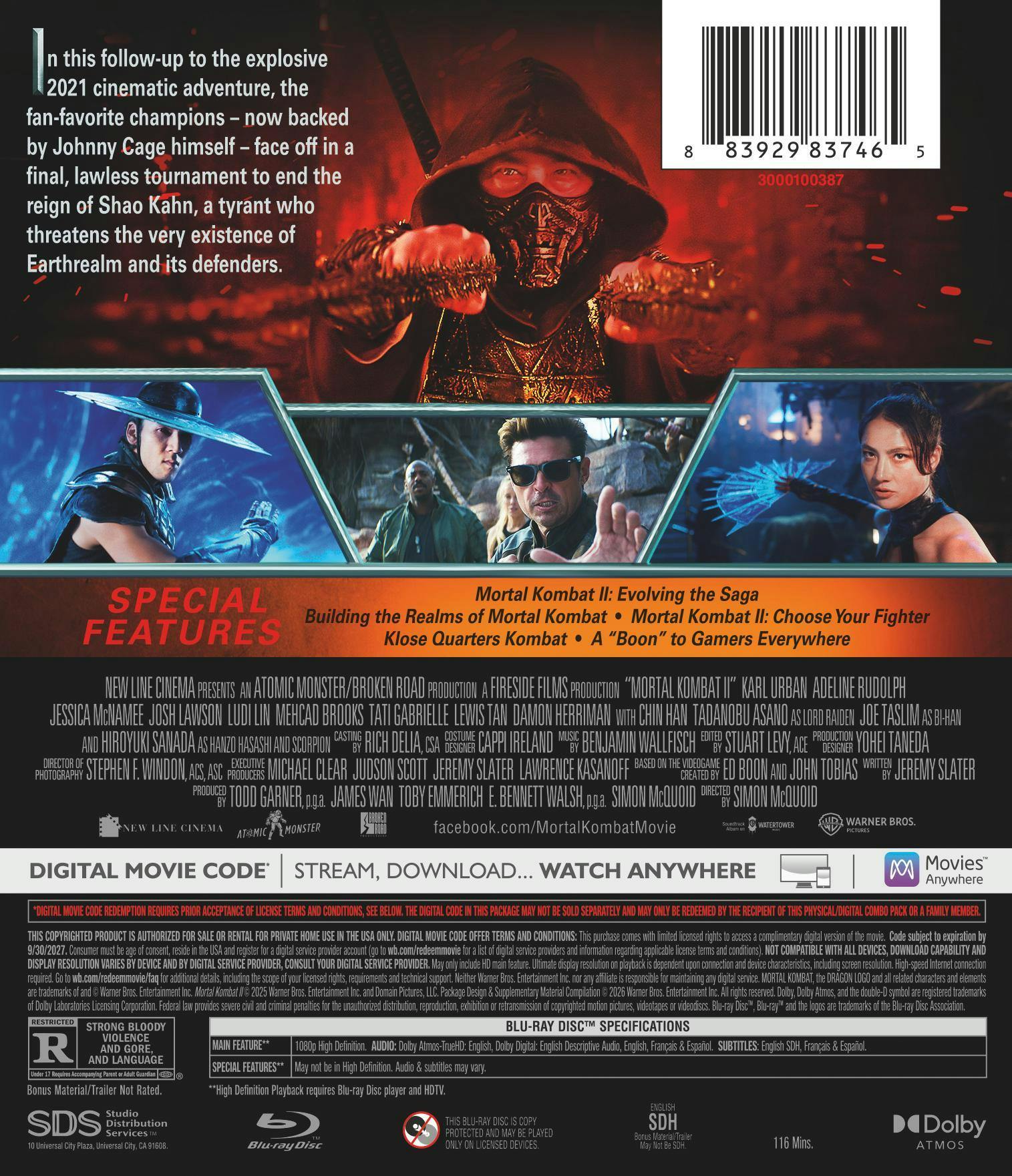 Mortal Kombat II (Blu-ray + Digital) [Blu-ray] - Image 3