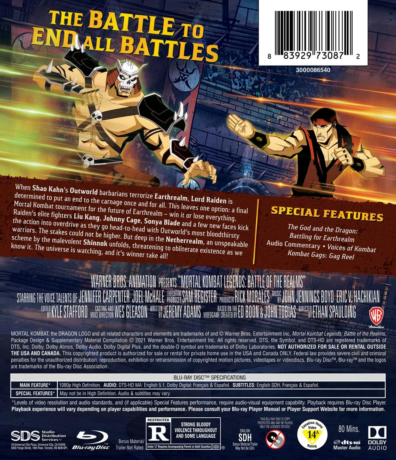 Mortal Kombat Legends: Battle of the Realms [Blu-ray] - Image 3