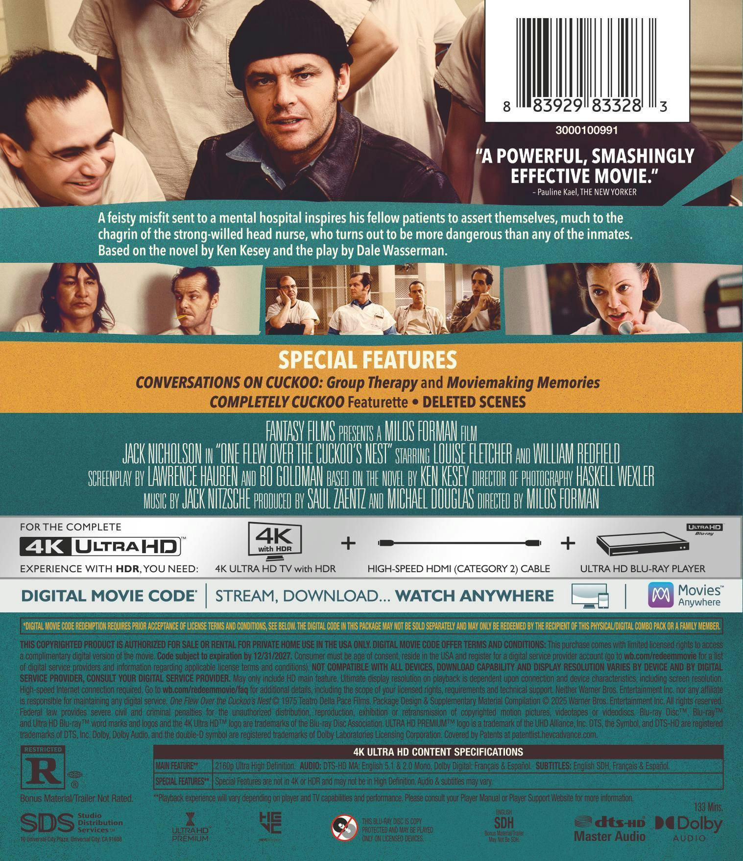 One Flew Over the Cuckoo's Nest (4K Ultra HD + Digital) [UHD] - Image 3