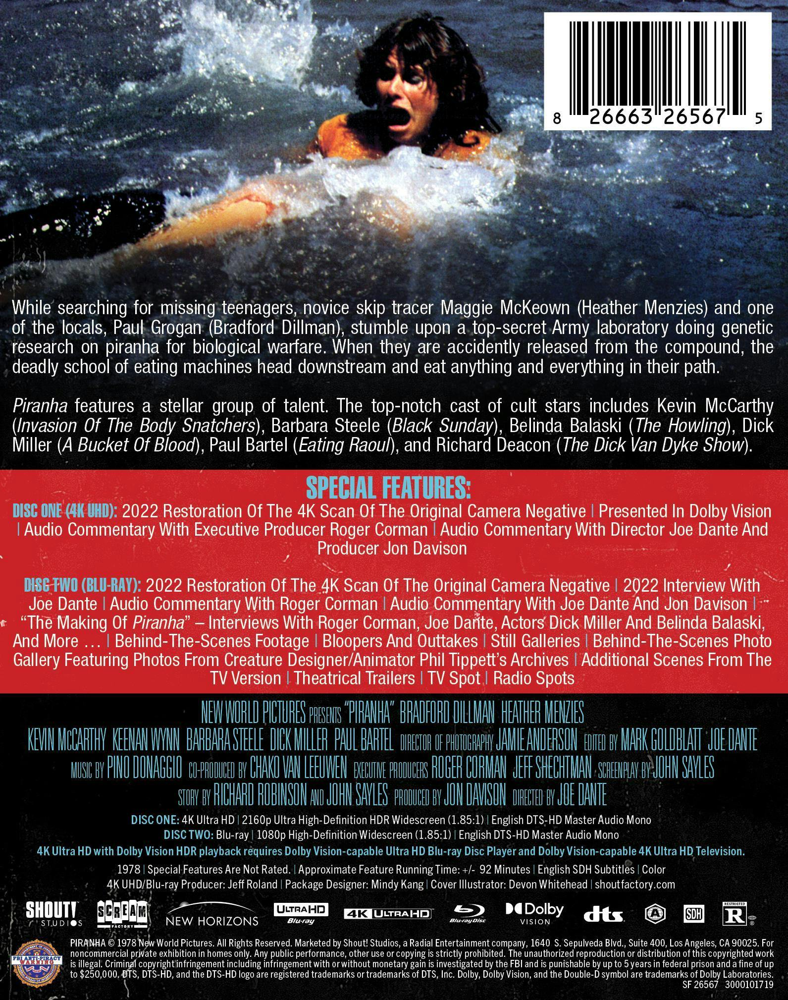 Piranha (1978) (Limited Edition 4K Steelbook + Blu-ray) [UHD] - Image 3