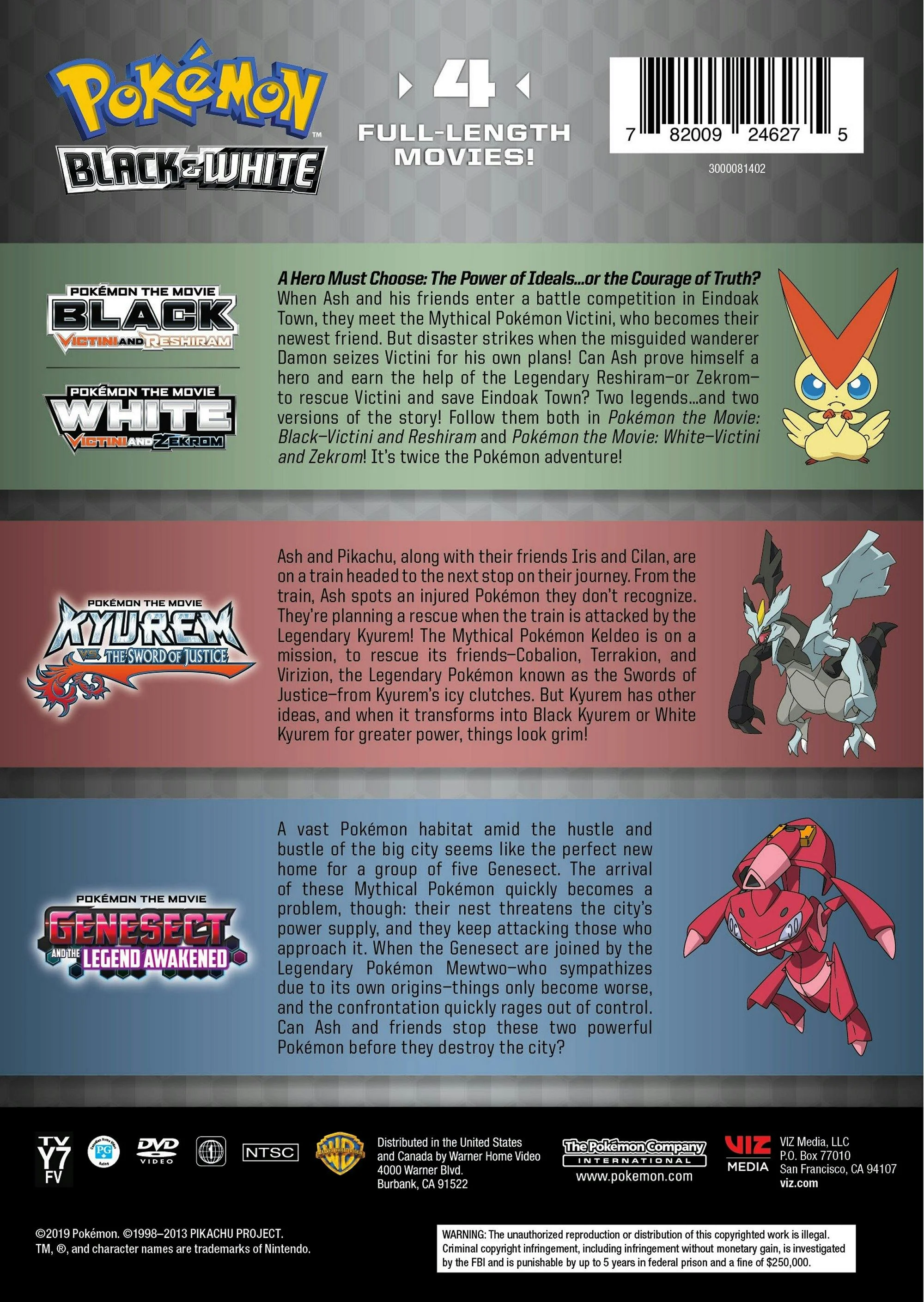 Pokémon: Black & White - 4-movie Collection (DVD Set) [DVD] - Image 2
