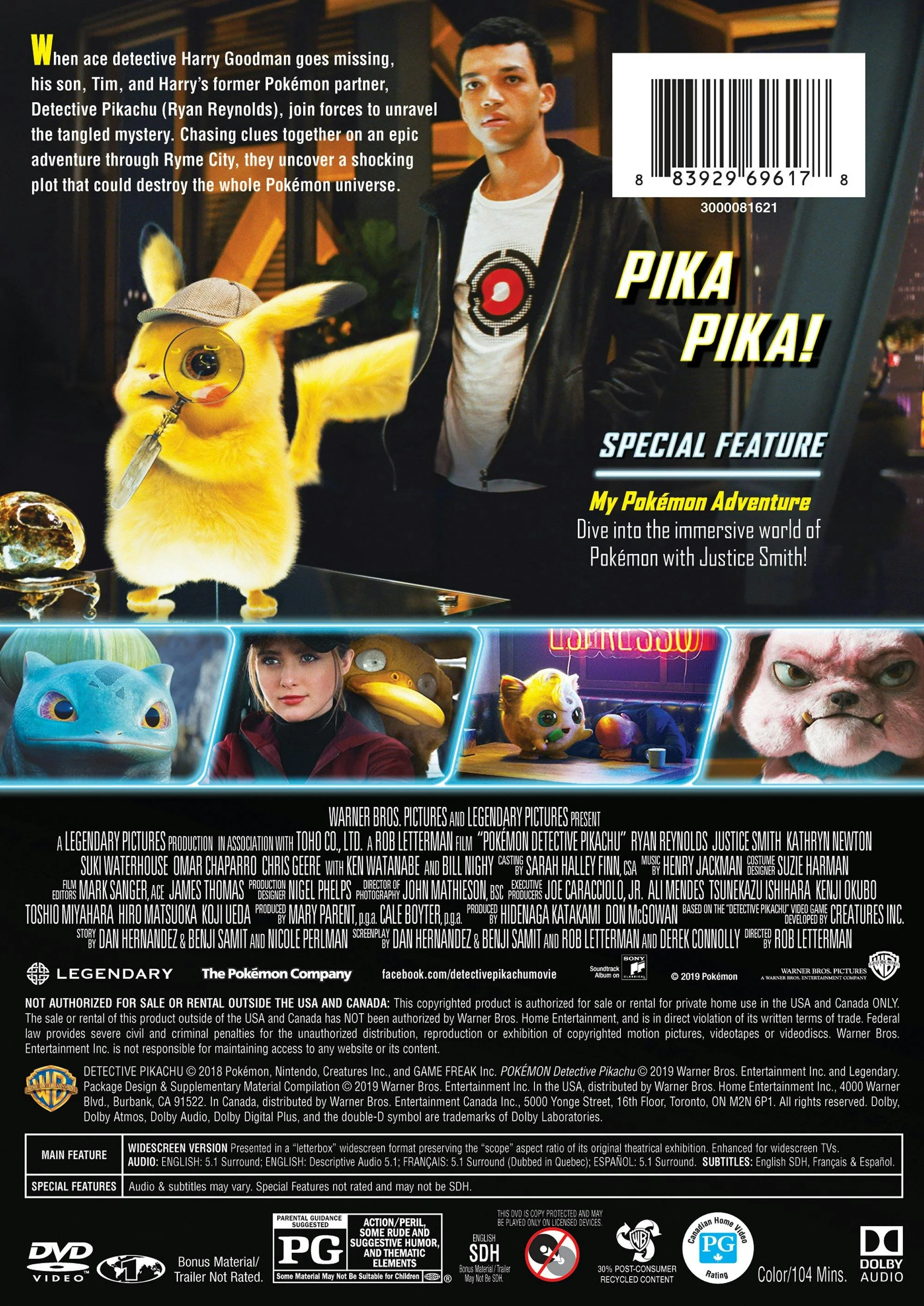 Pokémon Detective Pikachu [DVD] - Image 3