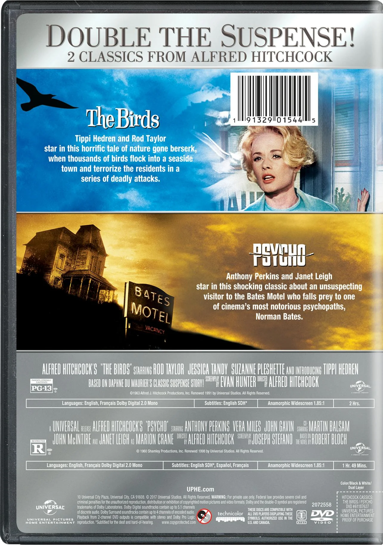 Psycho/The Birds [DVD] - Image 2