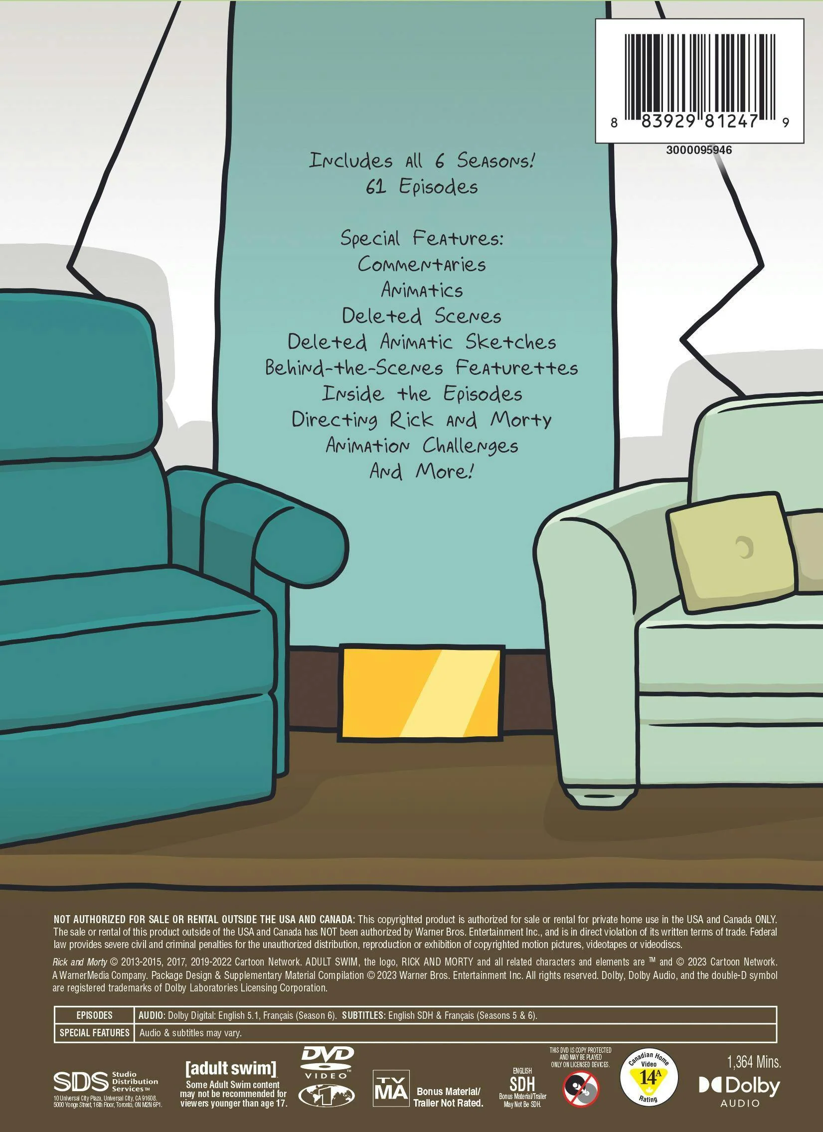Rick and Morty: Seasons 1-6 (Box Set) [DVD] - Image 3