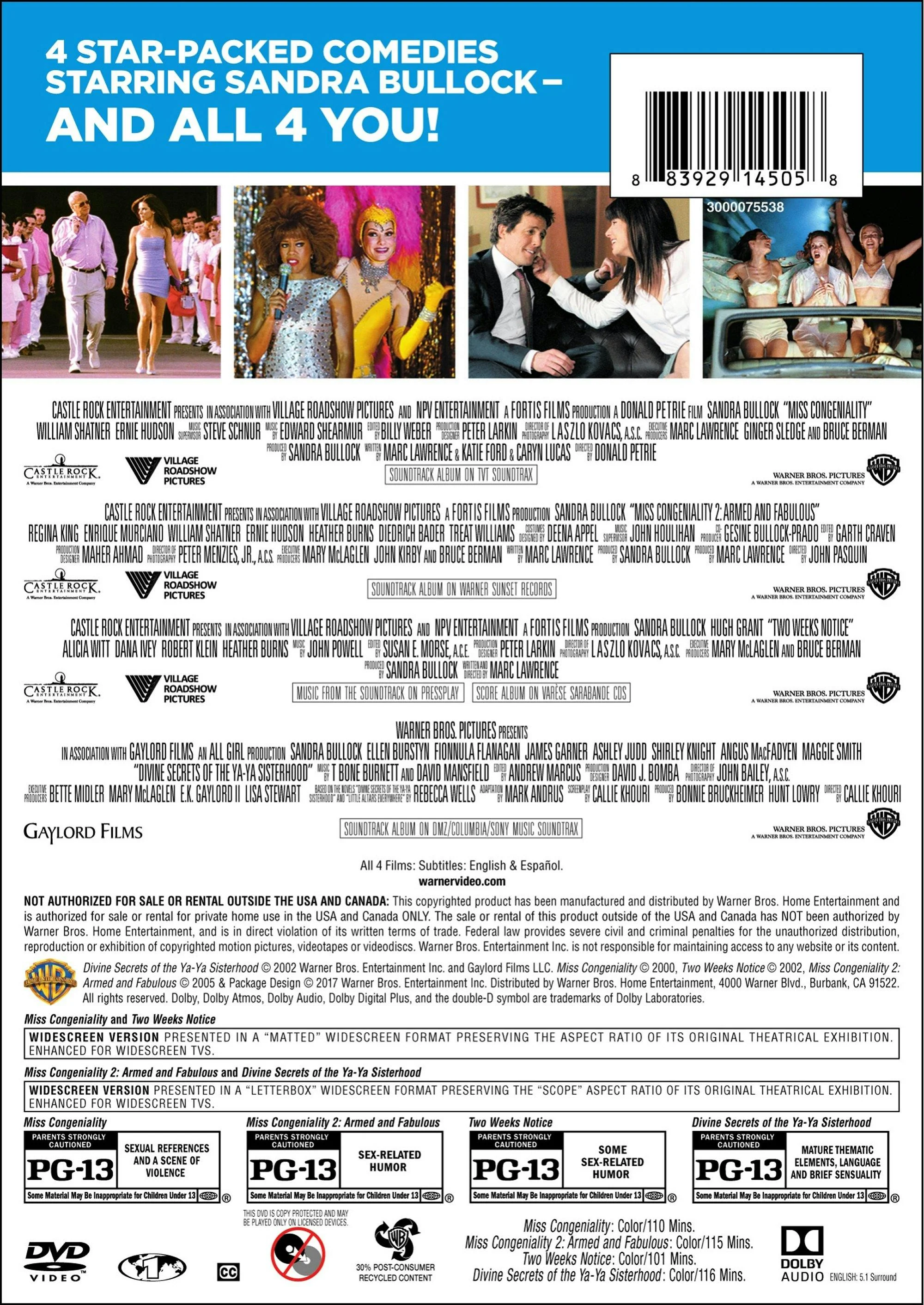 Sandra Bullock Comedy Collection (DVD Set) [DVD] - Image 2