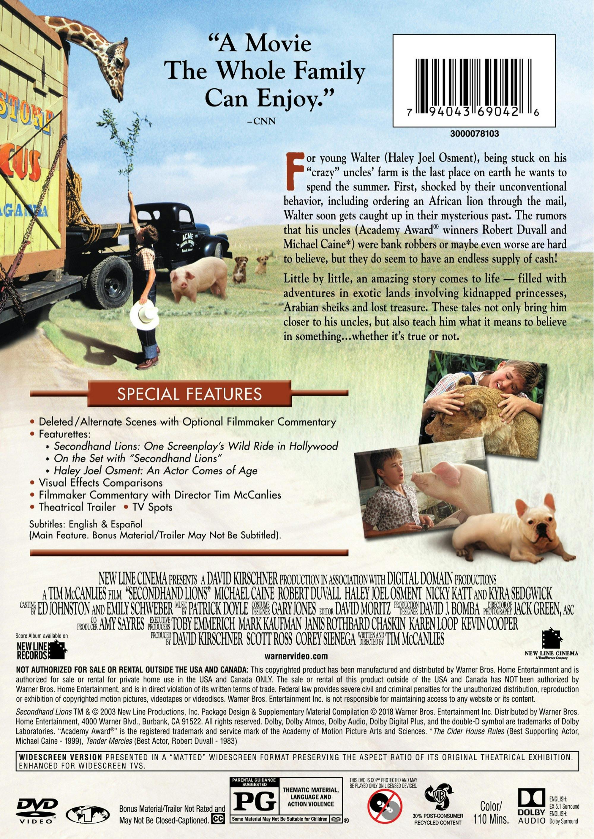 Secondhand Lions (DVD Platinum Series) [DVD] - Image 2