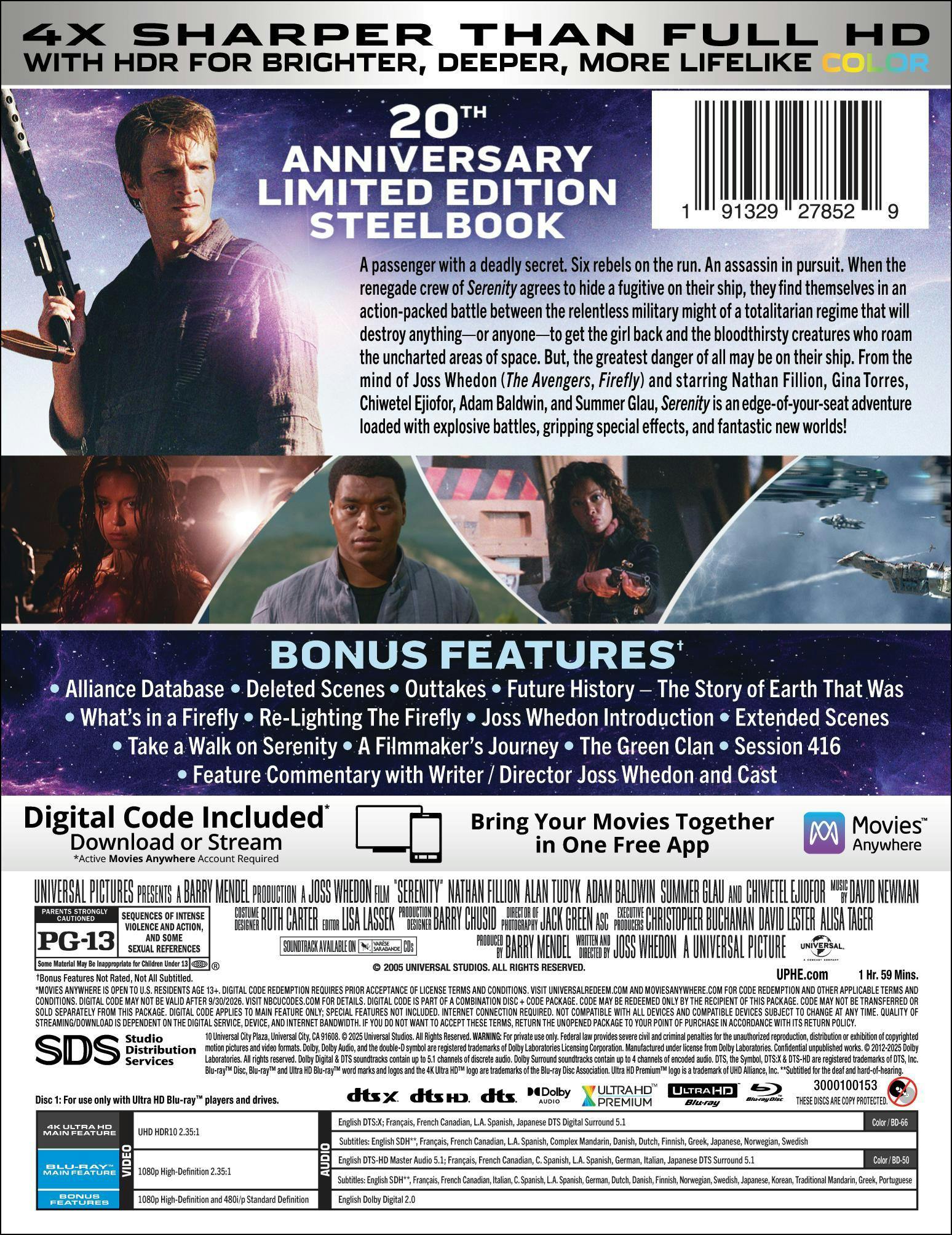 Serenity (Limited Edition 4K Ultra HD Steelbook + Blu-ray + Digital) [UHD] - Image 3
