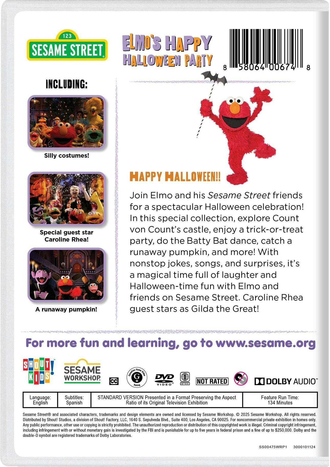Sesame Street: Elmo's Happy Halloween Party [DVD] - Image 3