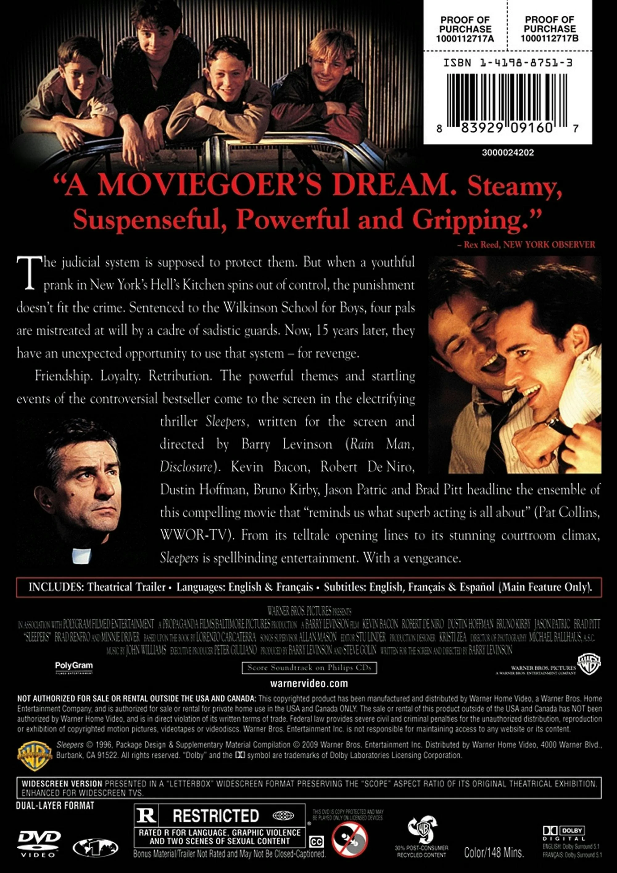 Sleepers (DVD New Packaging) [DVD] - Image 2